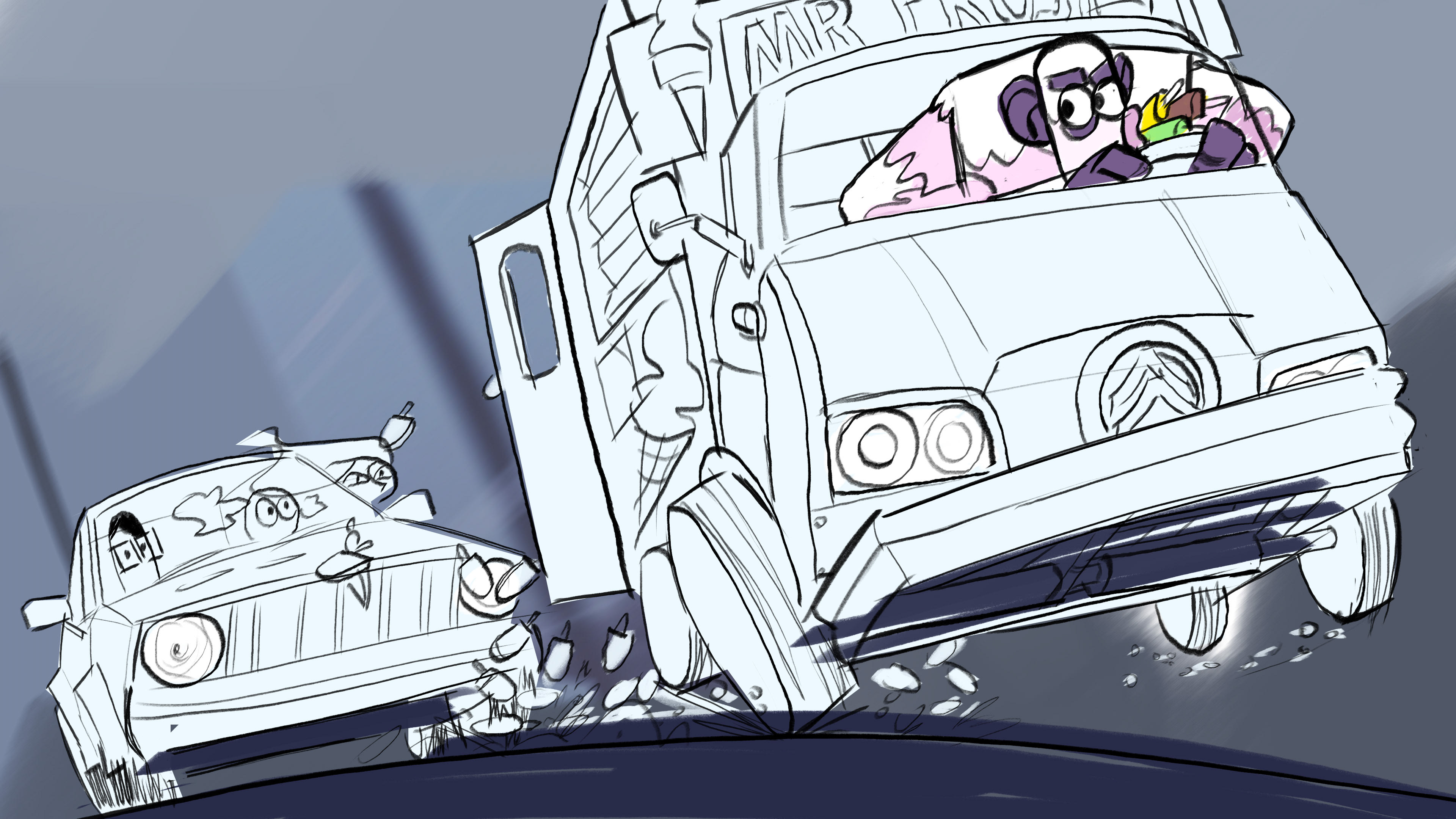 Ice Cream Truck Car Chase Animation Dingle Big Pitcher