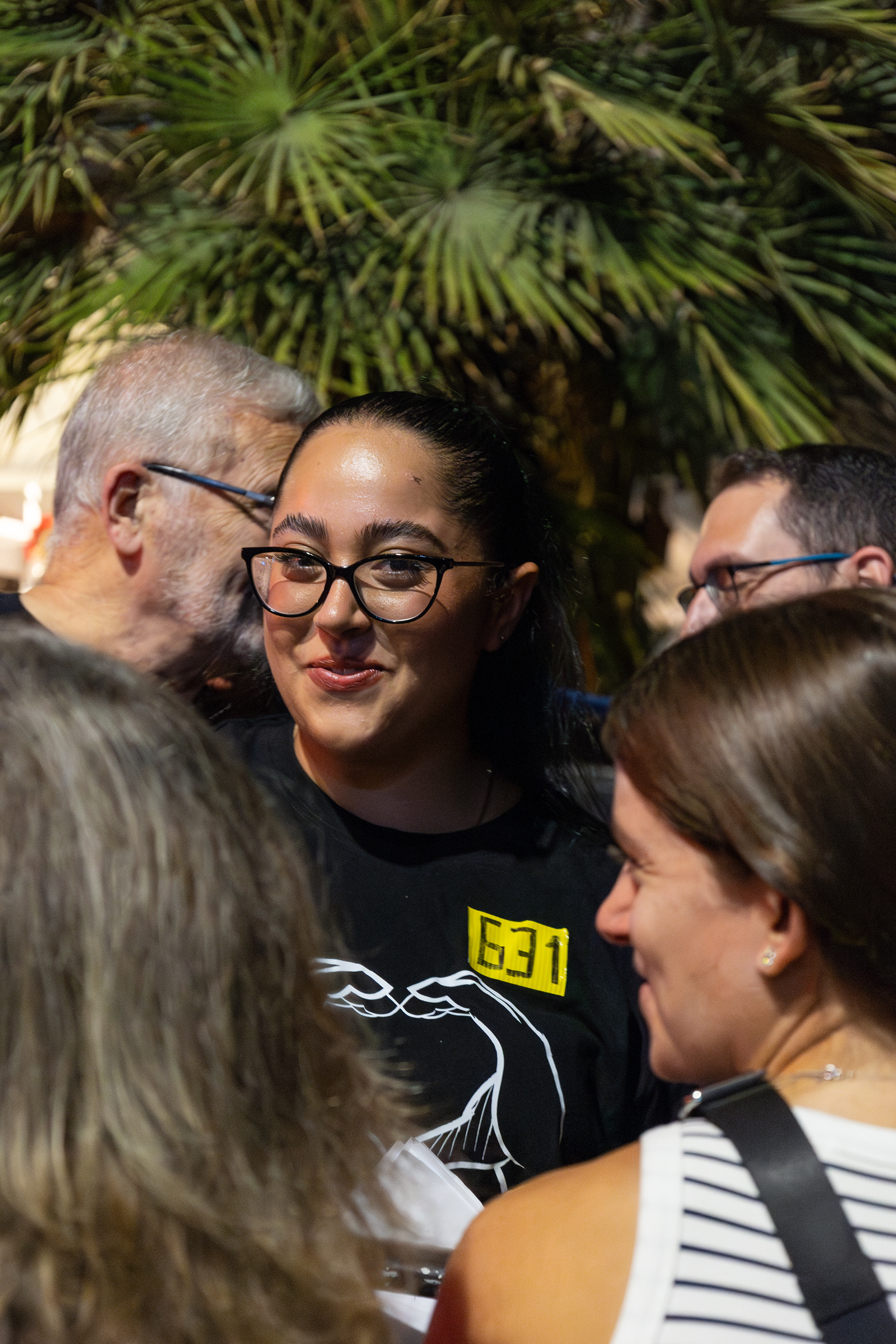 Liri Albag, a former hostage, takes part in a gathering at Hostages Square urging the return of the remaining hostages.