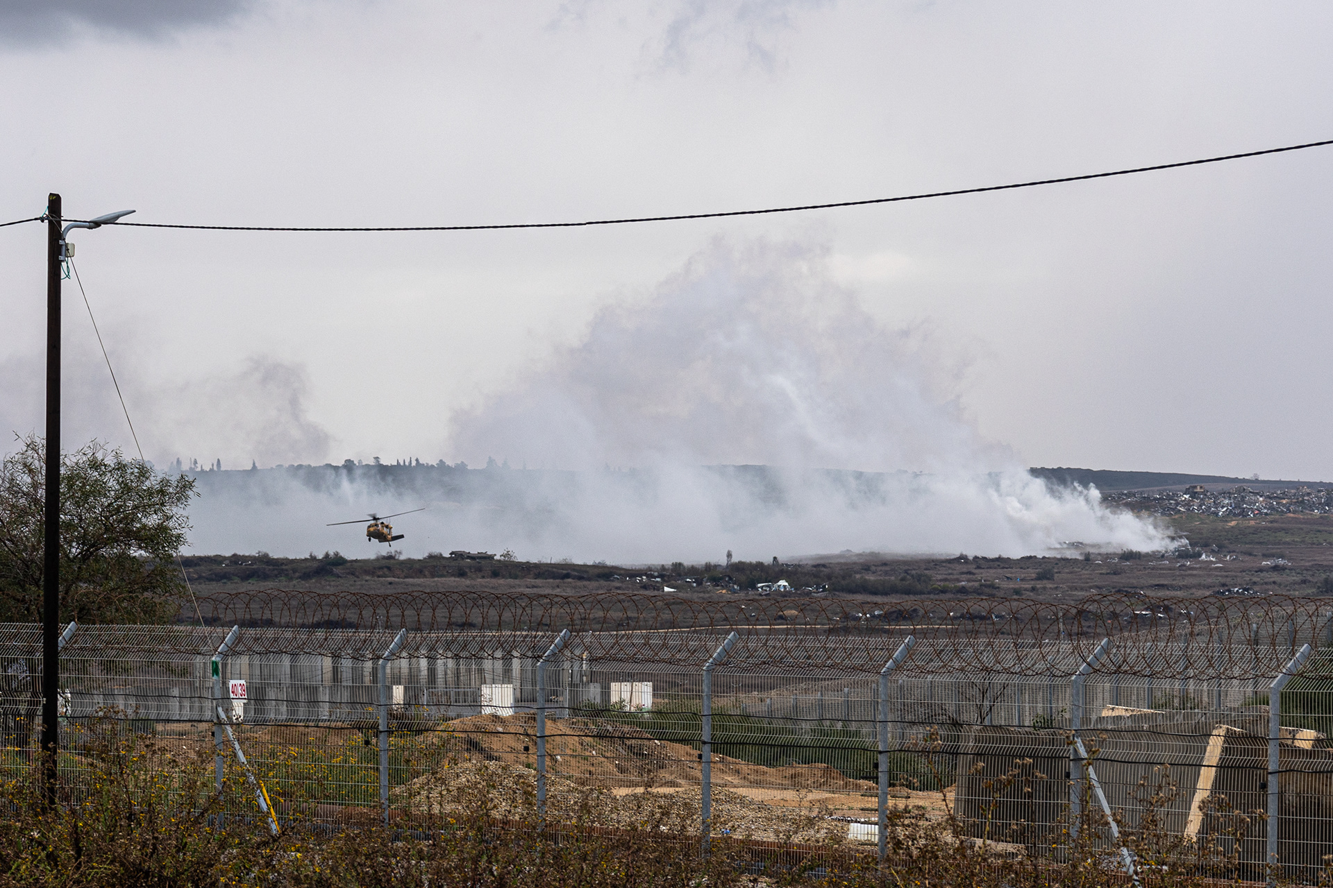 Exchange of fire between Israel and Hamas at the Gaza border.