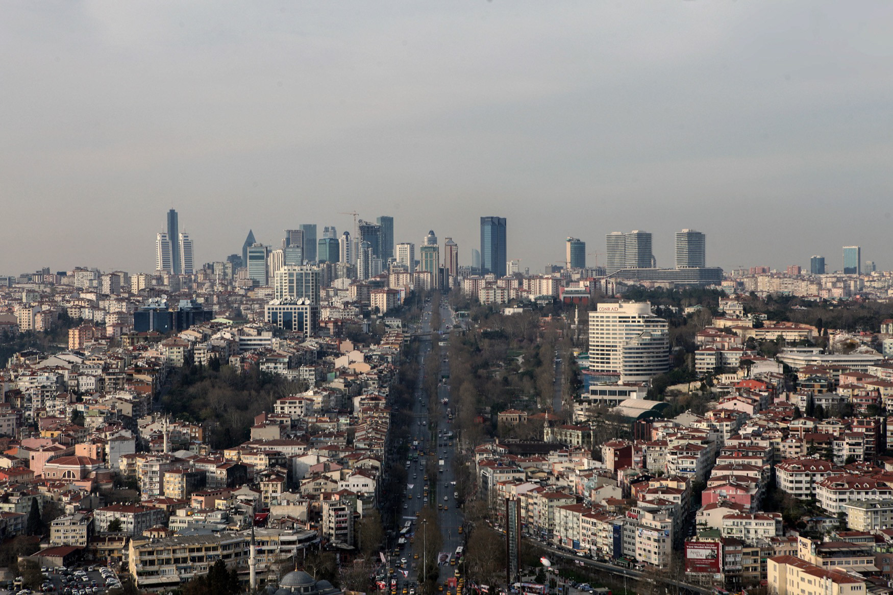 Barbaros Avenue and Levent -Mecidiyeköy Skyscrapers