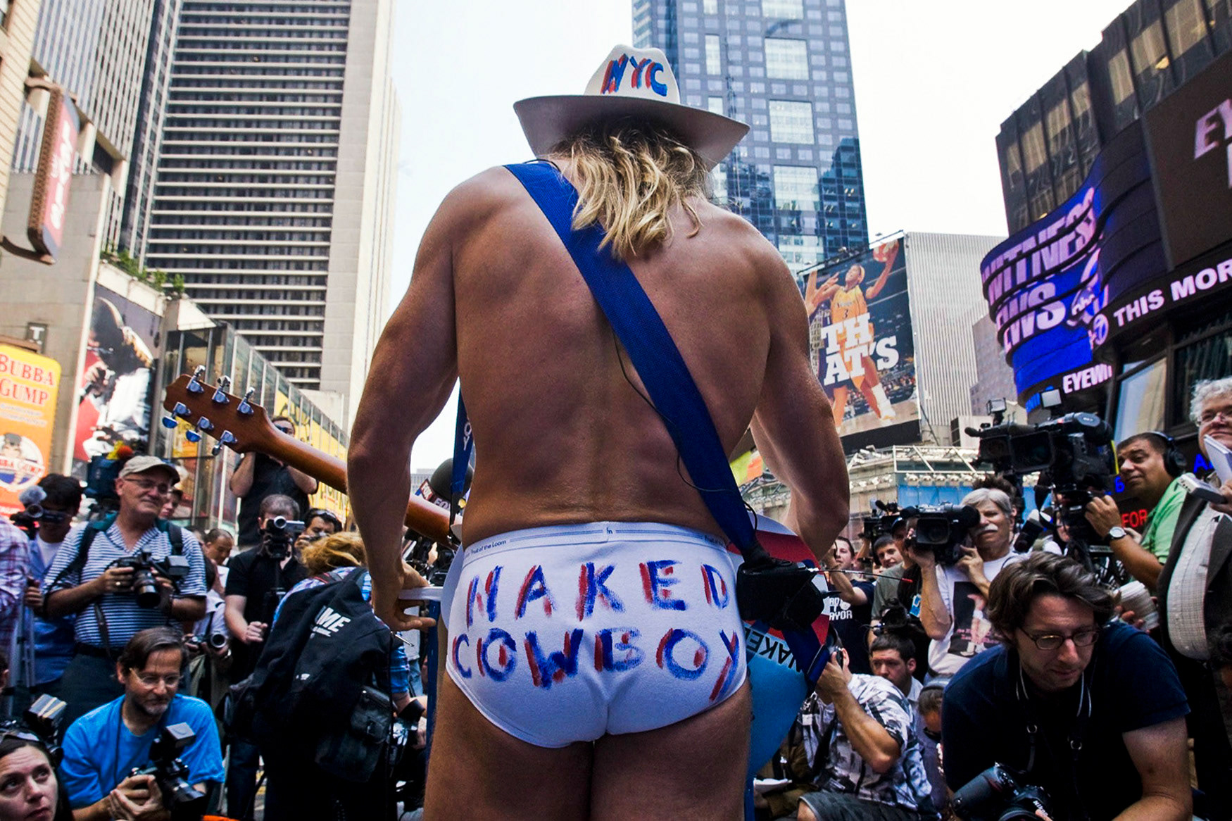 Naked Cowboy, Times Square, 2008