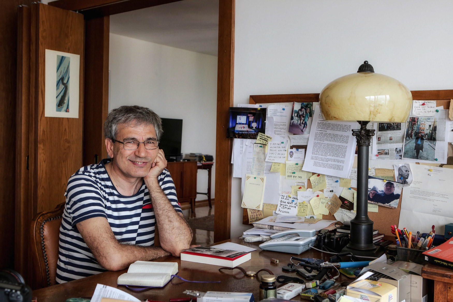 Orhan Pamuk evinde, Cihangir, İstanbul, 2014