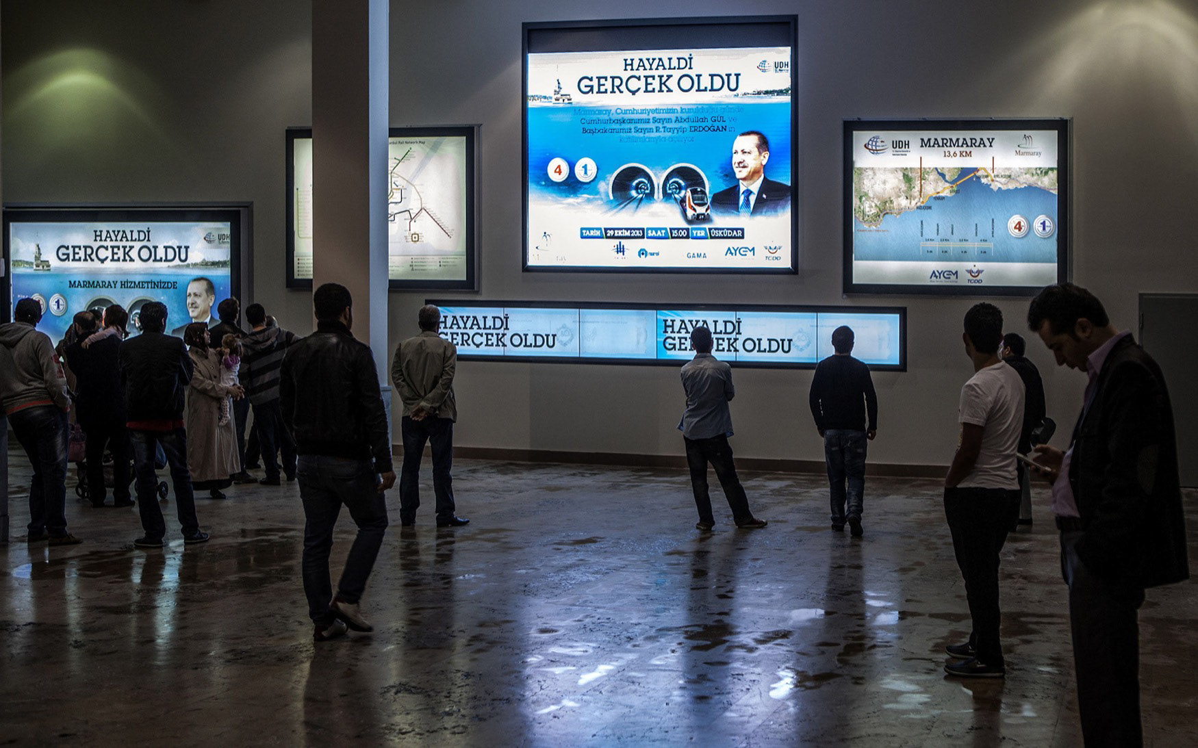 Opening ceremony of Marmaray railway which connects Asia and Europe under Bosphorus, İstanbul, 2013