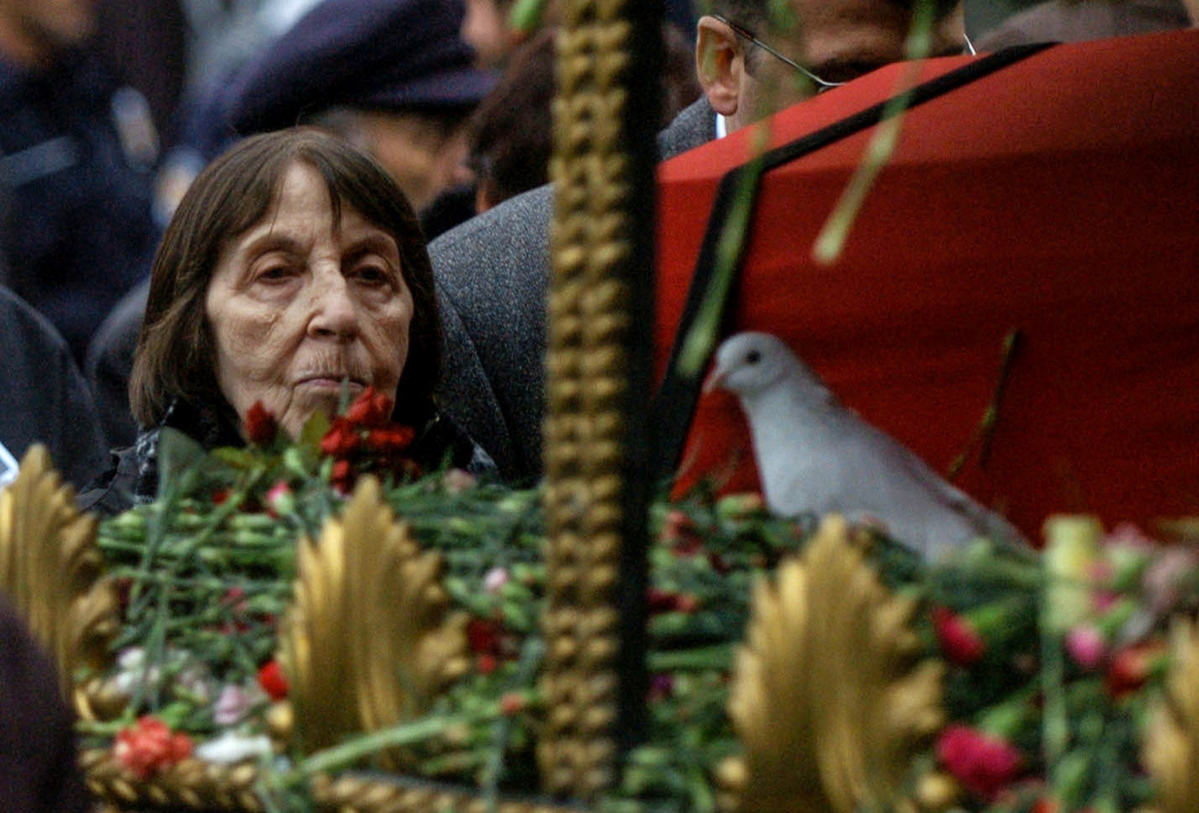 Rahşan Ecevit, wife of Turkish political leader Bülent Ecevit's funeral, Ankara, 2006