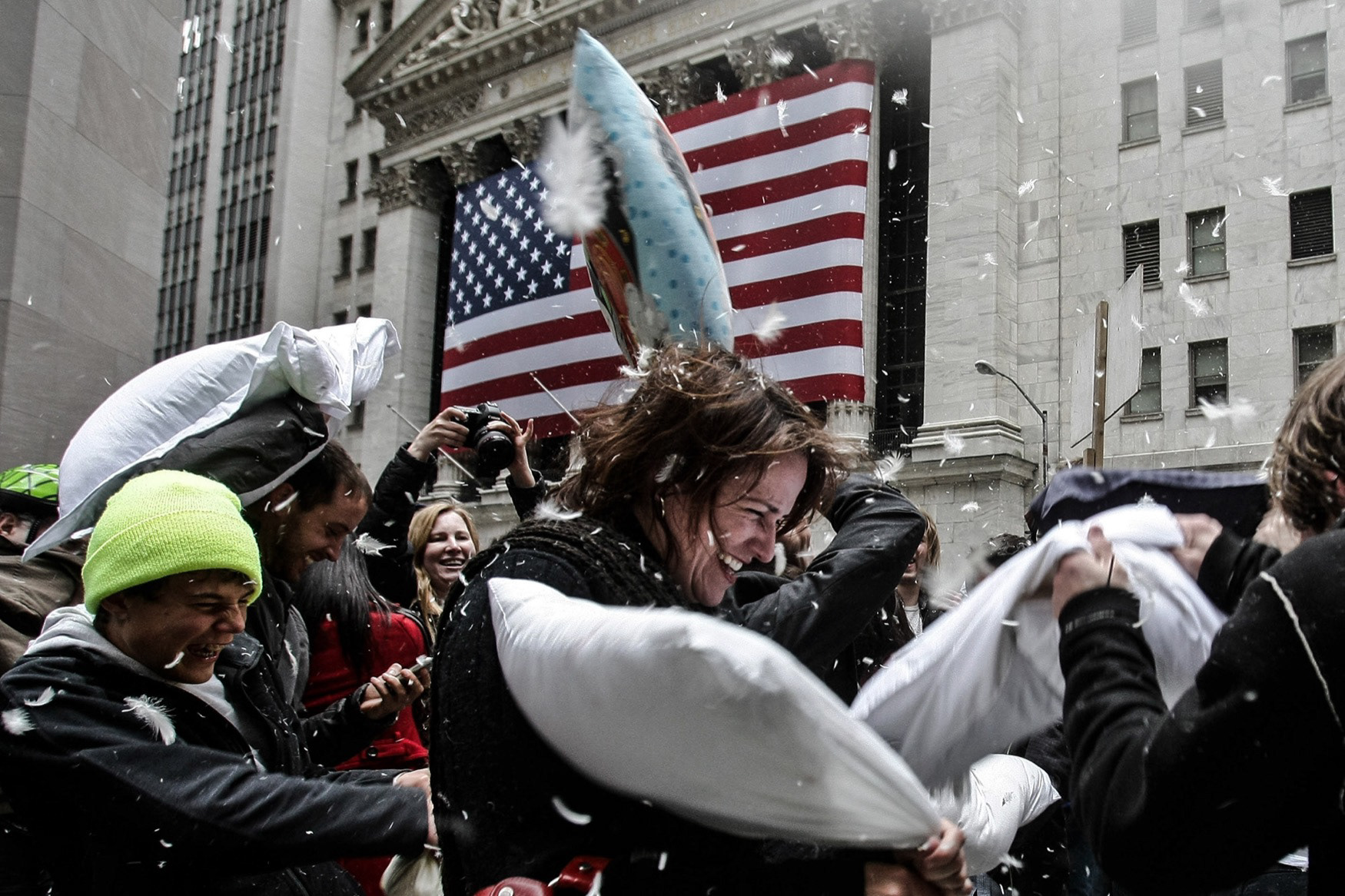 Pillow Fight, Downtown, NYSE, 2011