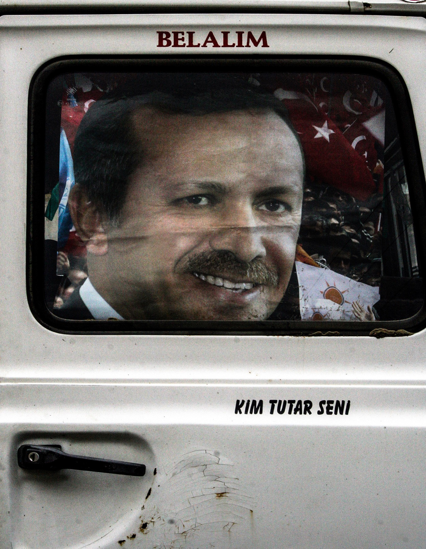 A supporters minibus at Kastamonu, 2007