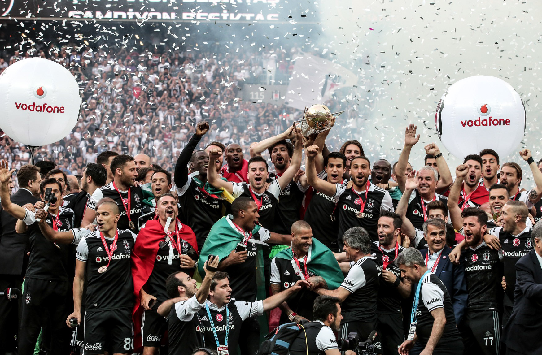 Beşiktaş have claimed the Turkish Super League title for the 15th time, Vodafone Park, İstanbul, 2017