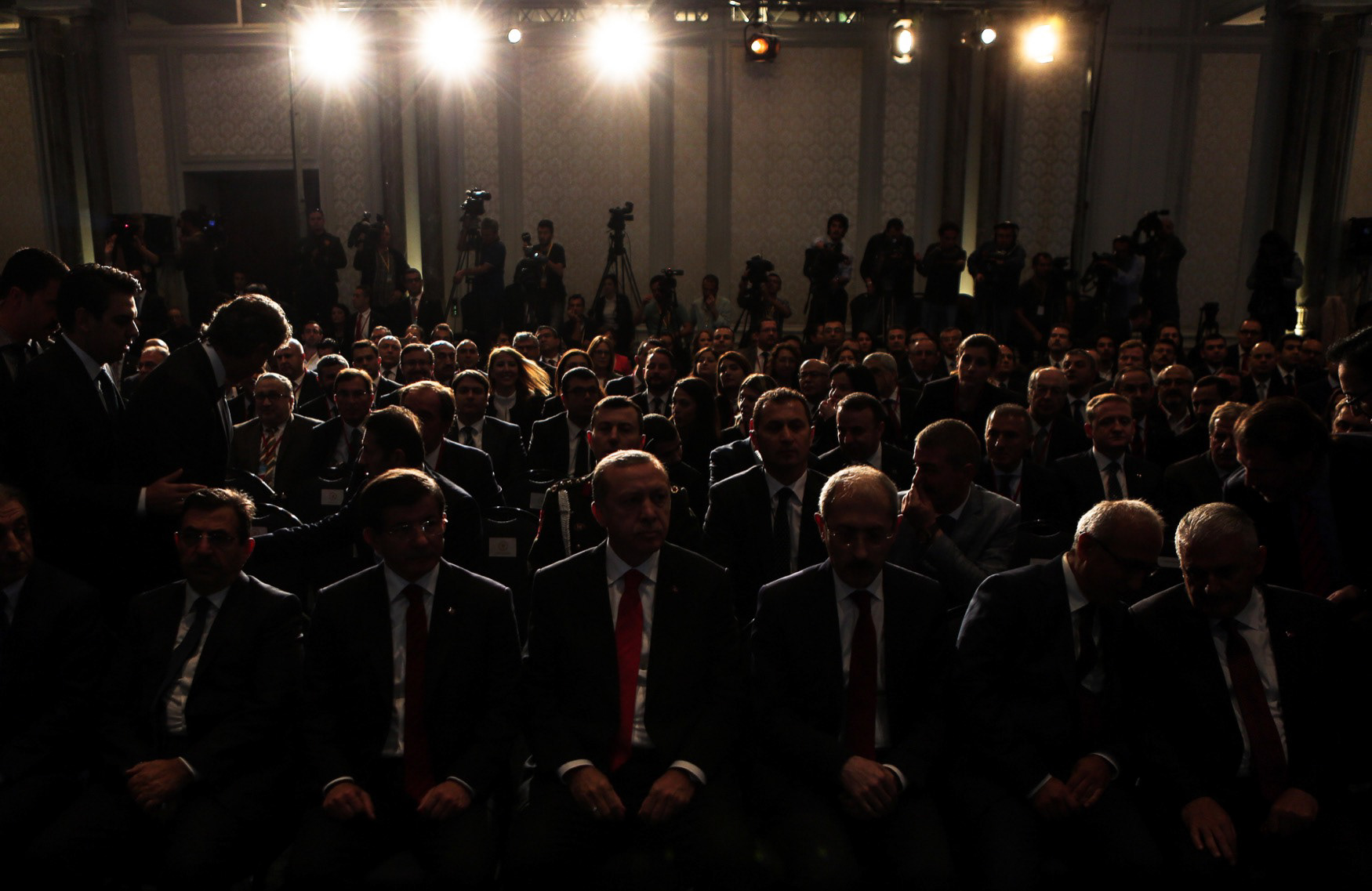 President Recep Tayyip Erdoğan and Prime Minister Ahmet Davutoğlu, İstanbul, 2013