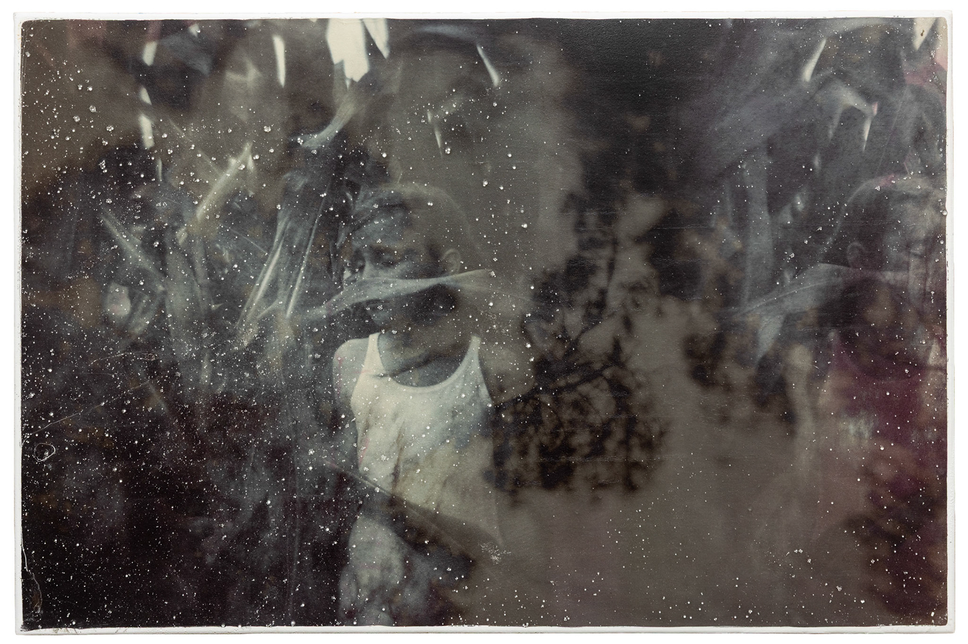 White Marble Gelatin Fresco Image Transfer, 2013