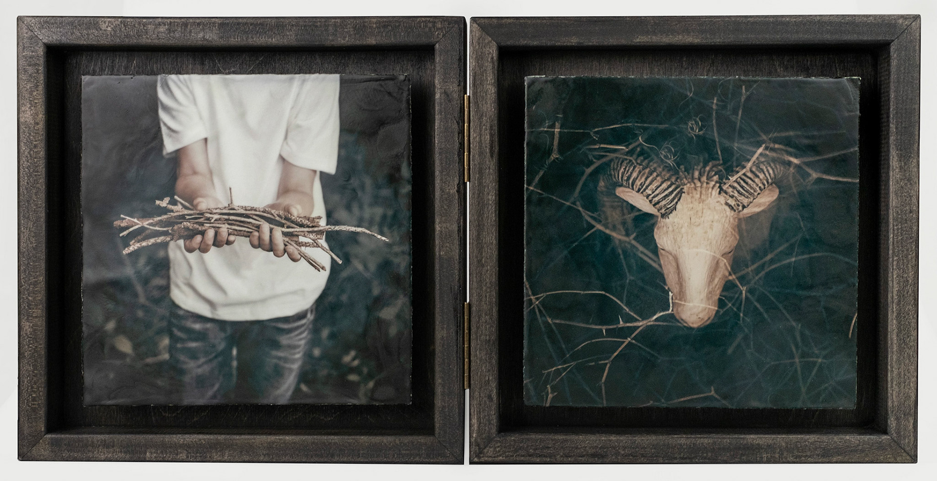 Here I Am. Photo Encaustic. 
