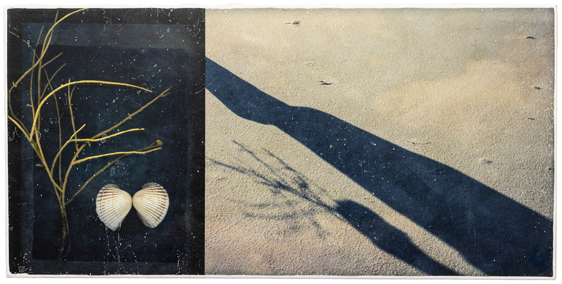 It Got Better When...White Marble Gelatin Fresco Image Transfer, 2013