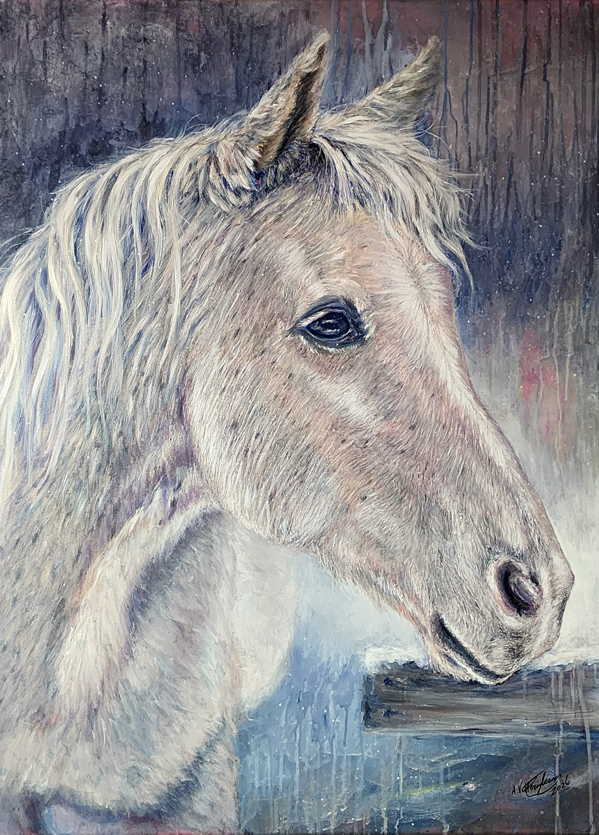 Winter's Warmth: 30x40 Acrylic on Canvas