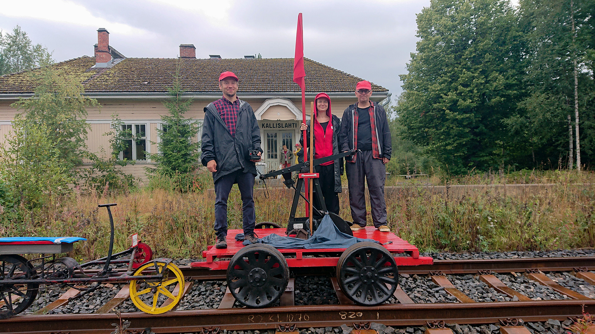 The artistic team of the Draizine performances included: Jaakko Ruuska (on the left), Kati Korosuo and Timo Jokitalo
