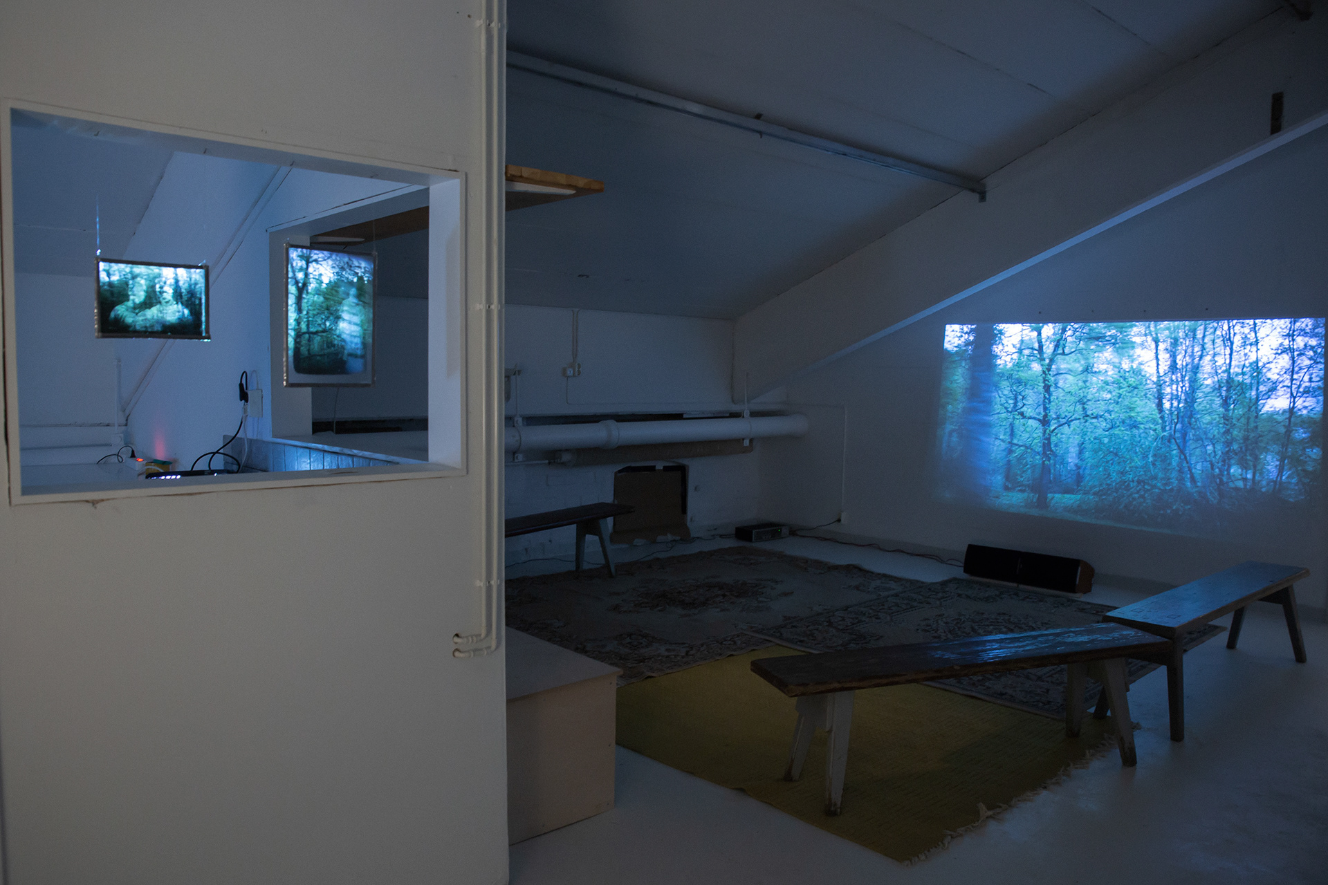 The exhibition setting, "My Name is Laura Viljander", May of 2018.