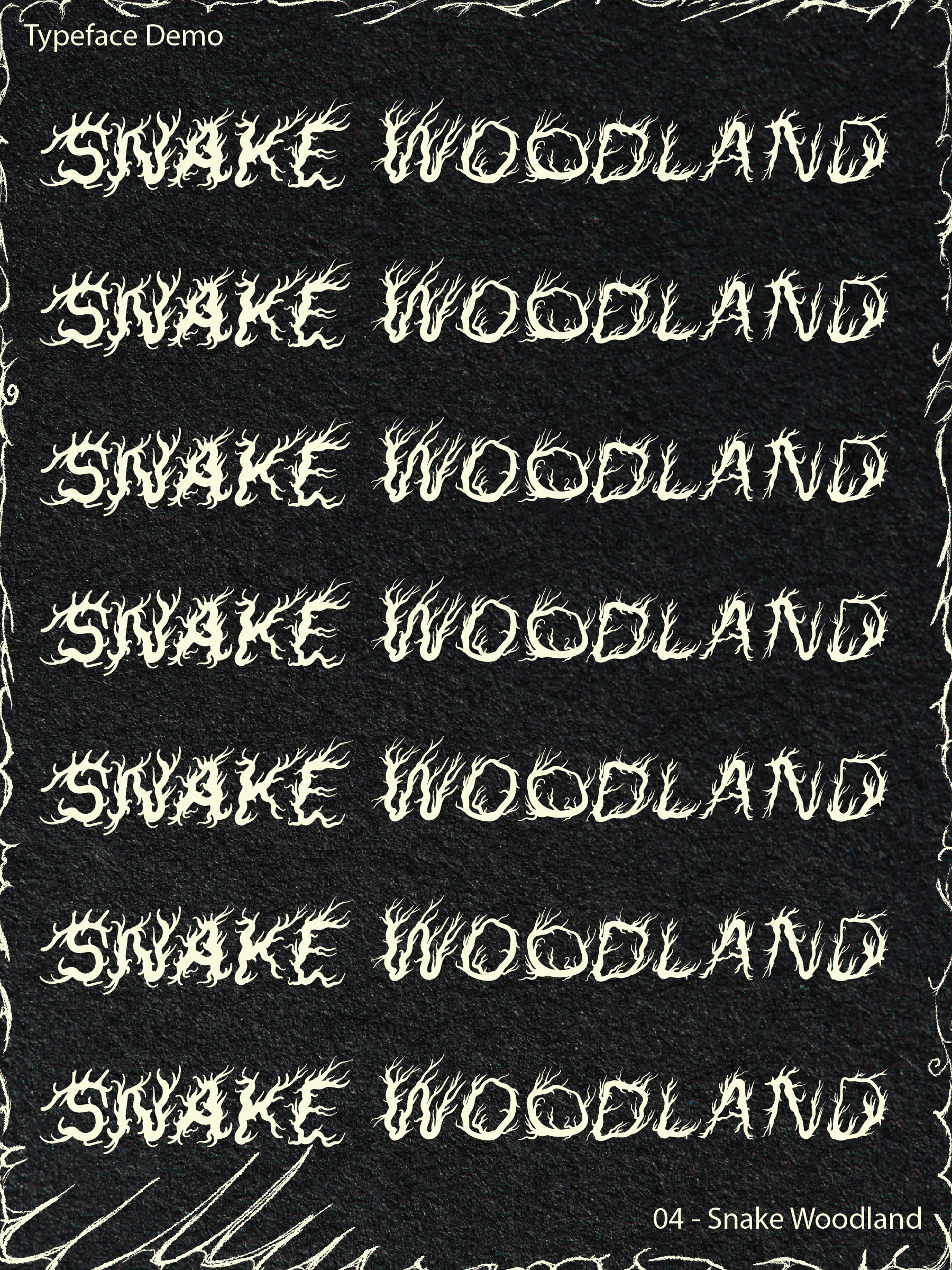 Snake Woodland Typeface