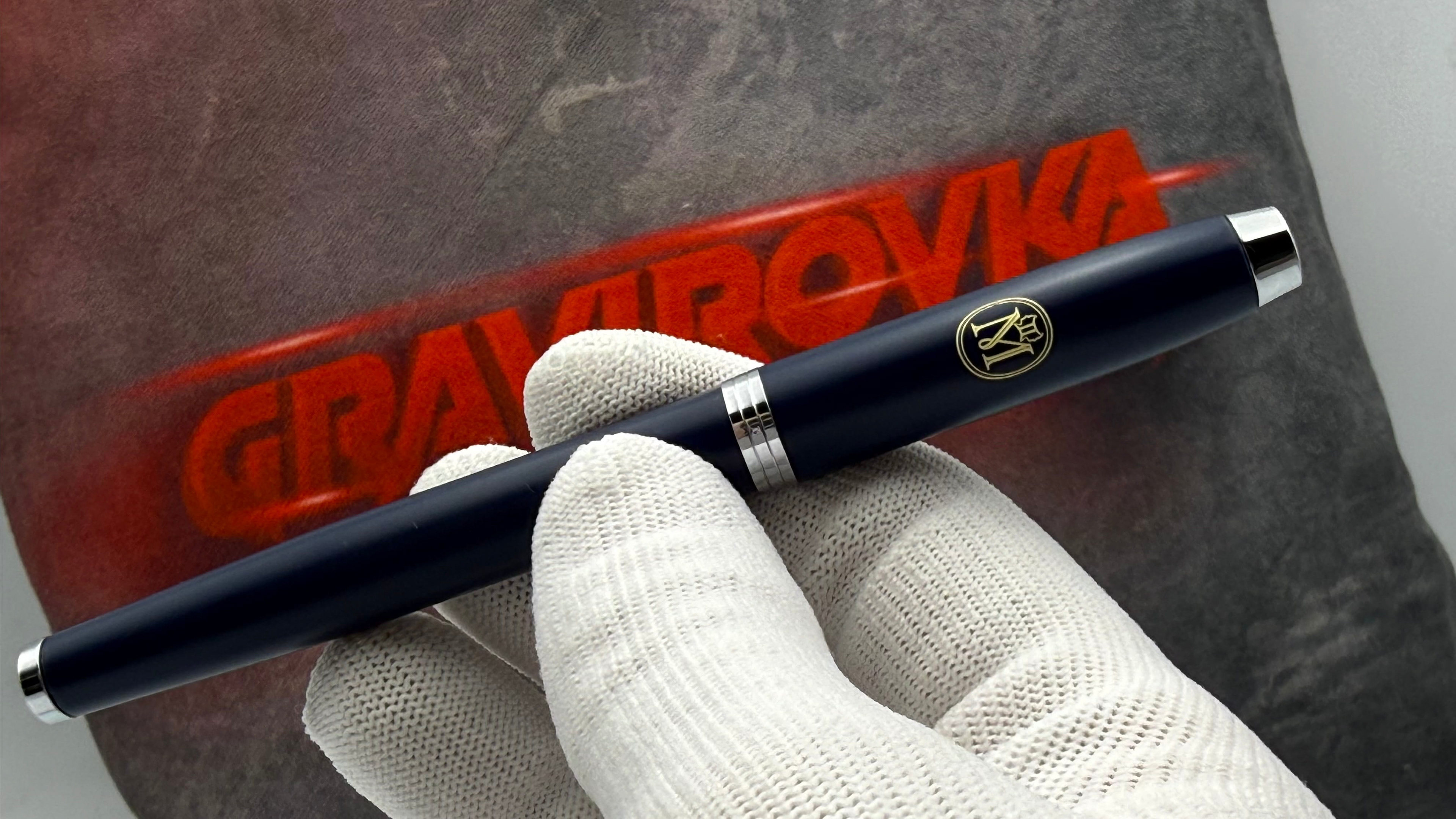 Лазерне гравіювання логотипу на Parker IM 17 Blue 