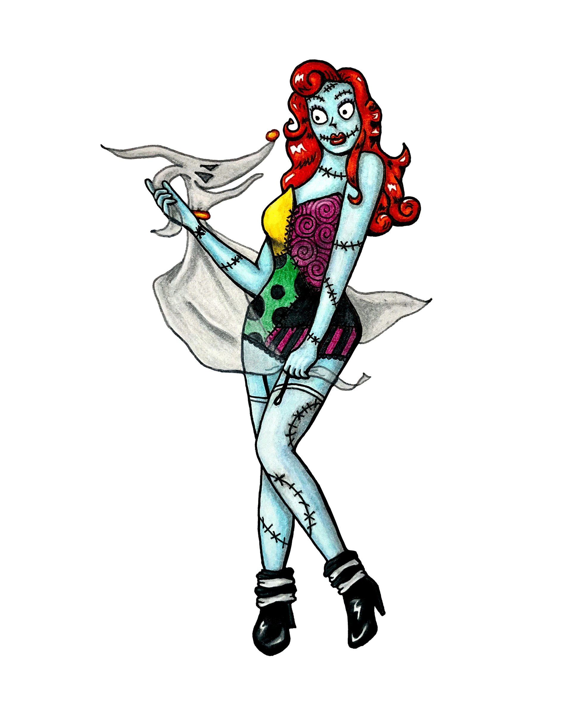 Pin-Up Sally and Zero, Tattoo Character