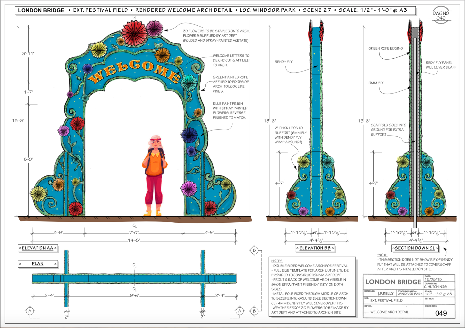 Welcome Arch Detail Drawing