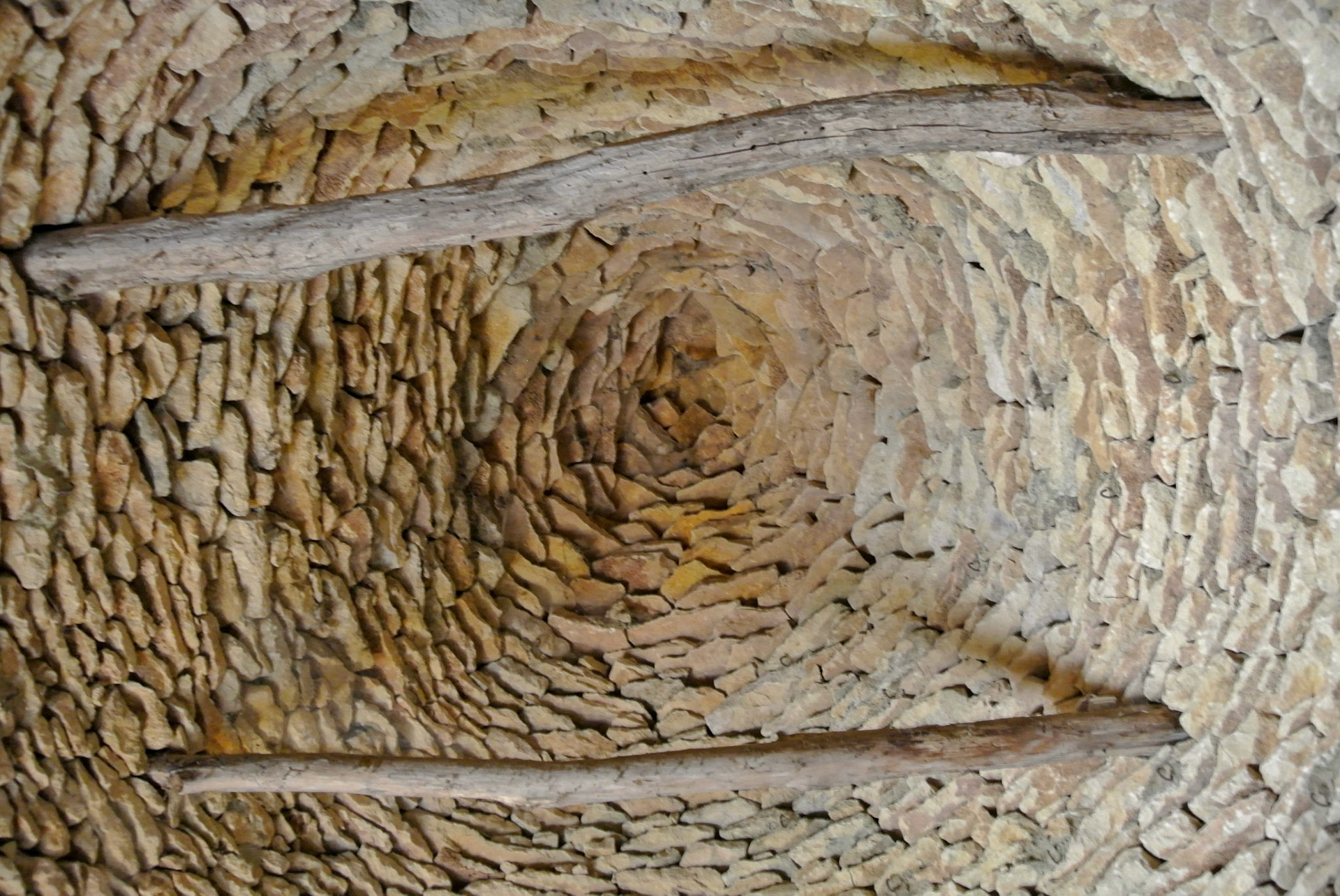 A roof from within.