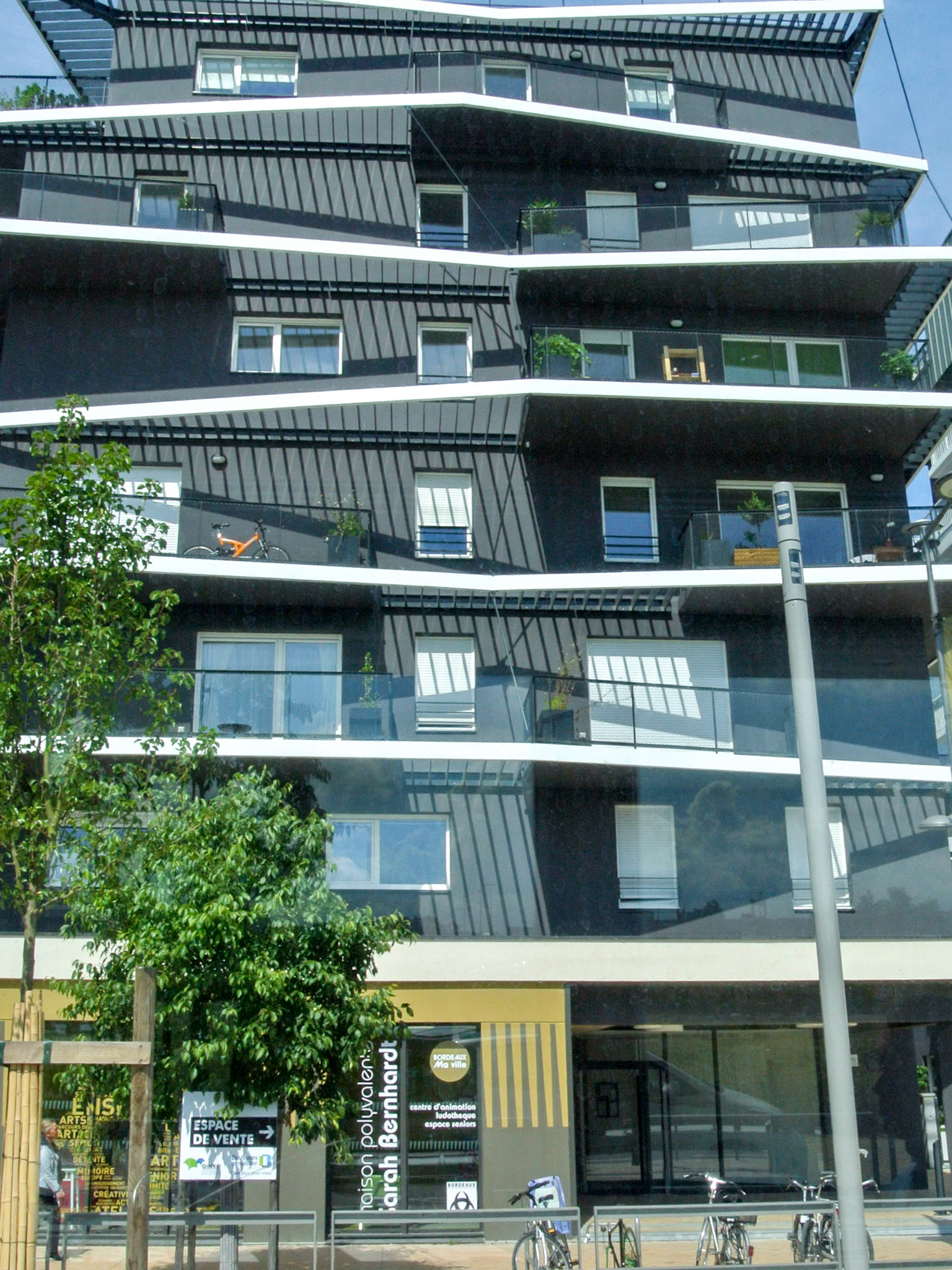 An apartment house by the river