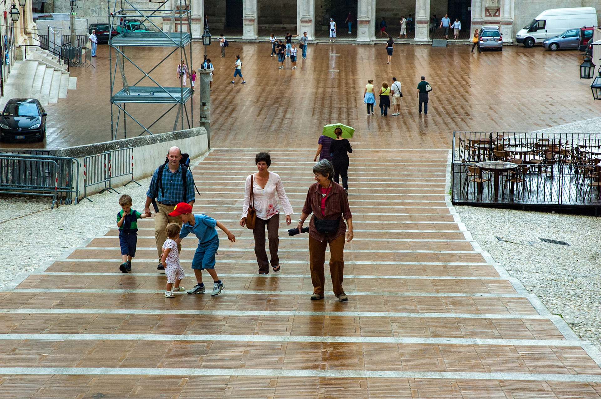 The stairs to the duomo.