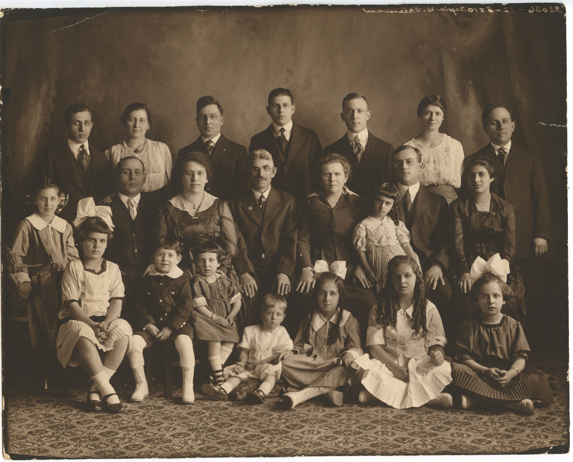 Freeman family. Ruth is sitting on her dad's lap in middle row.
