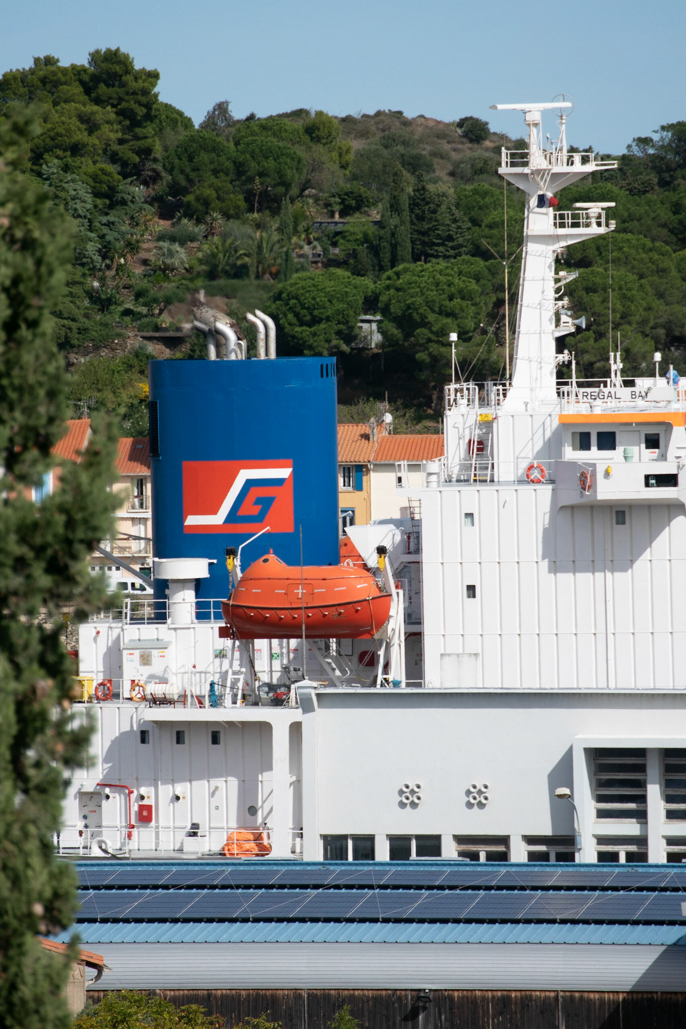 The freighters don't stop their engines.