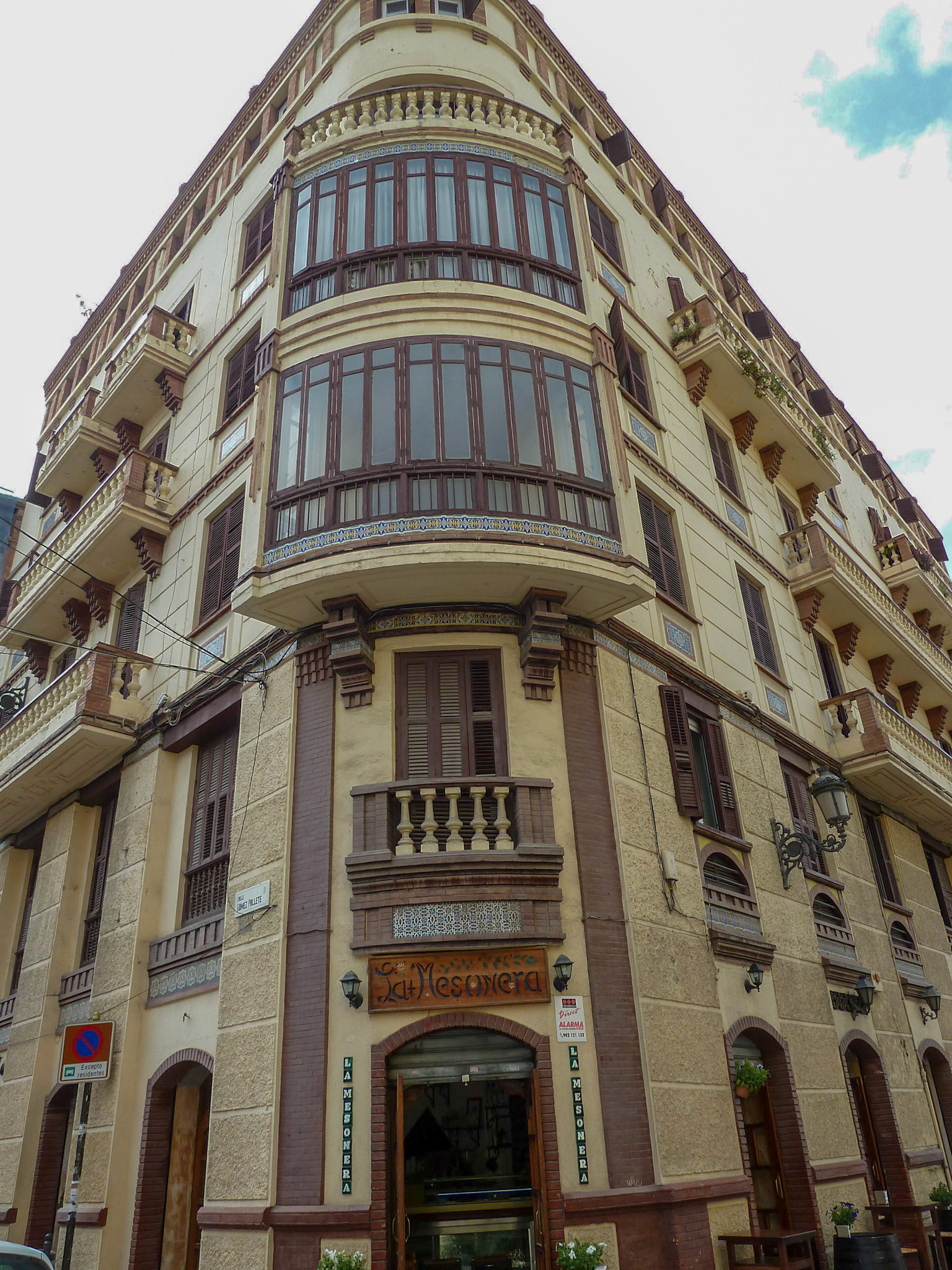 On the corner.