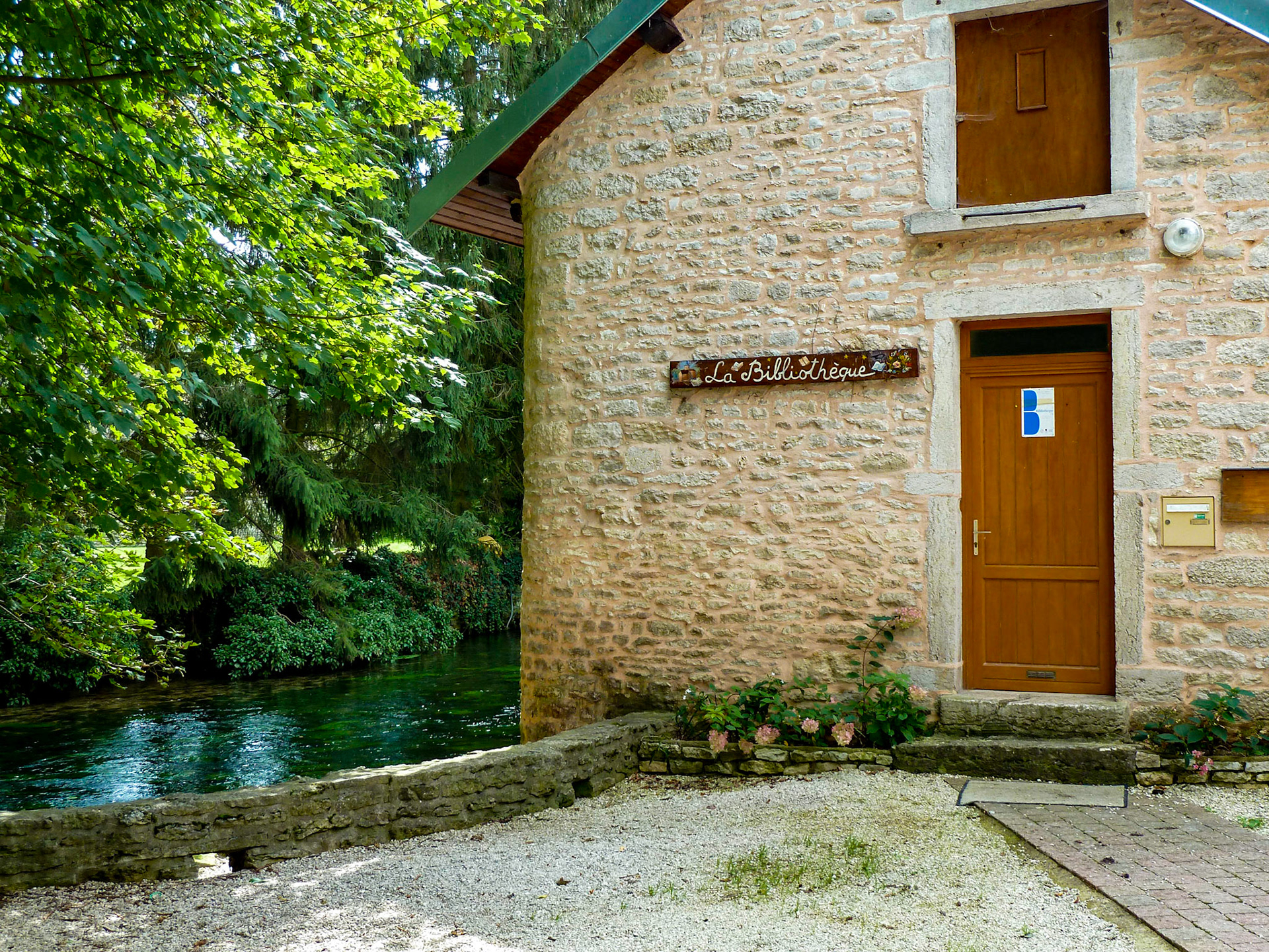 The village library.