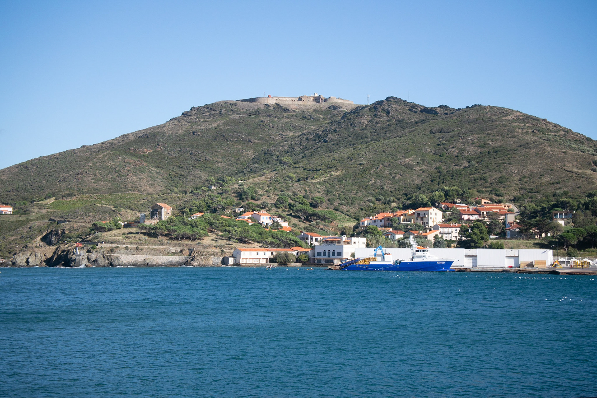 Looking from the north side of the harbor toward our place.