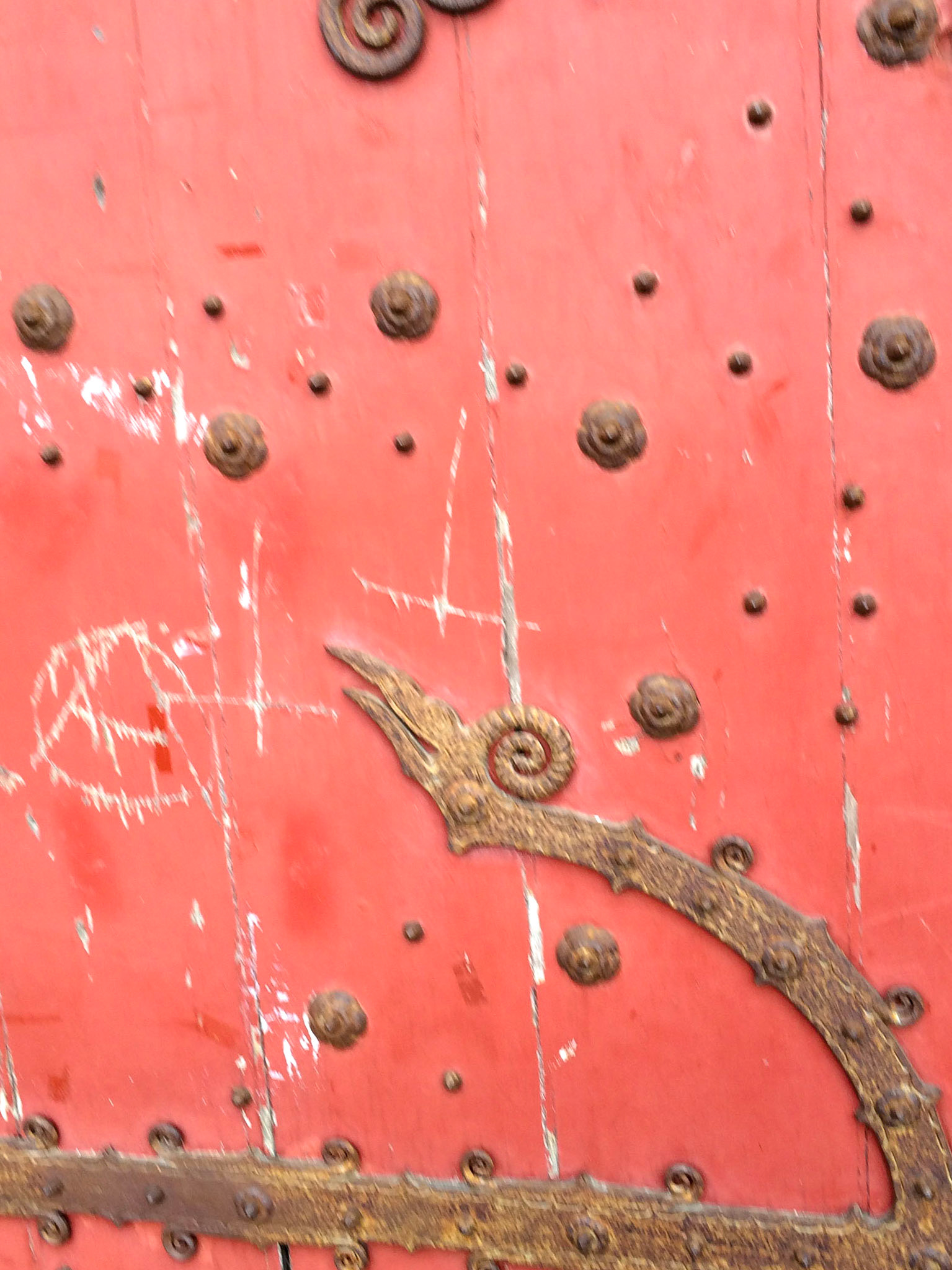 A very old cathedral door