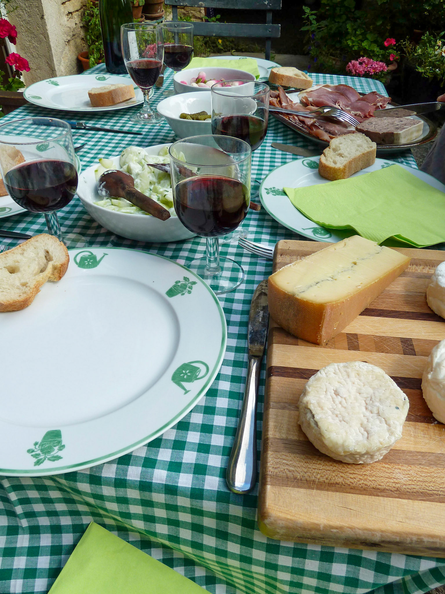 There's the evidence. On the cheese board.