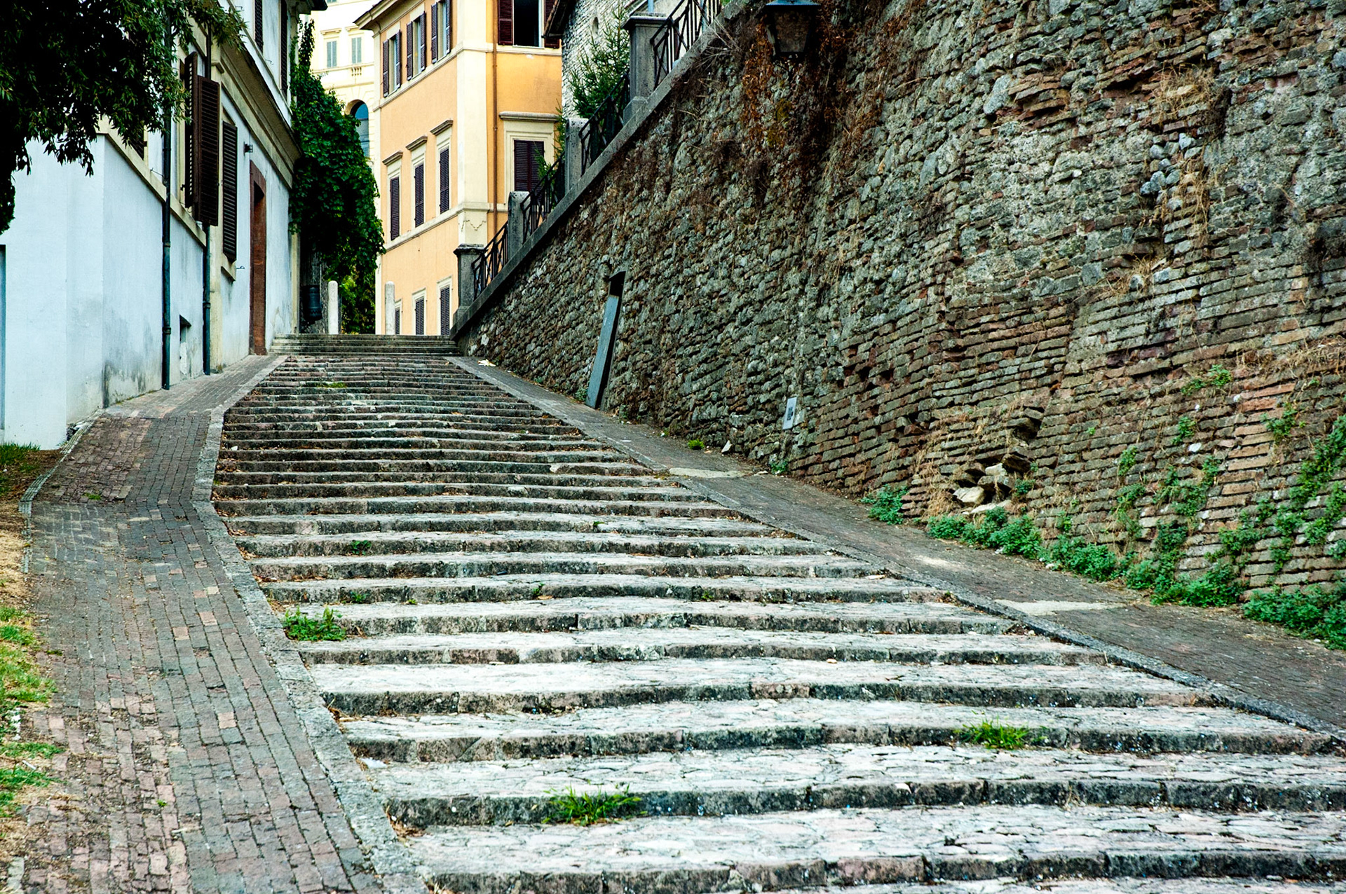 These were the common stairways on the long hills.