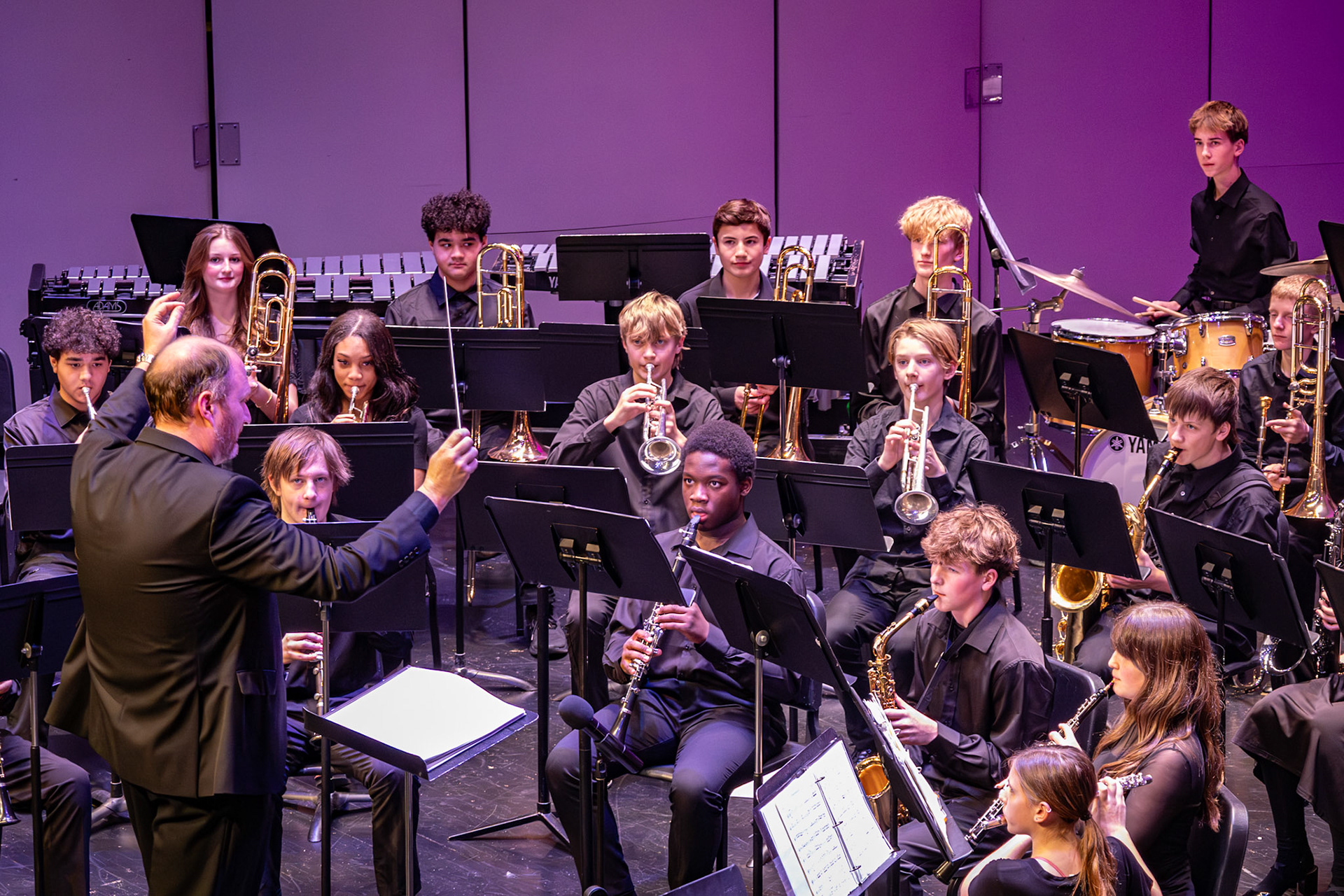 From long rehearsals to the concert stage, the dedication from the CHS band studnets made the performance unforgettable. (Photo by Kortney Muller)