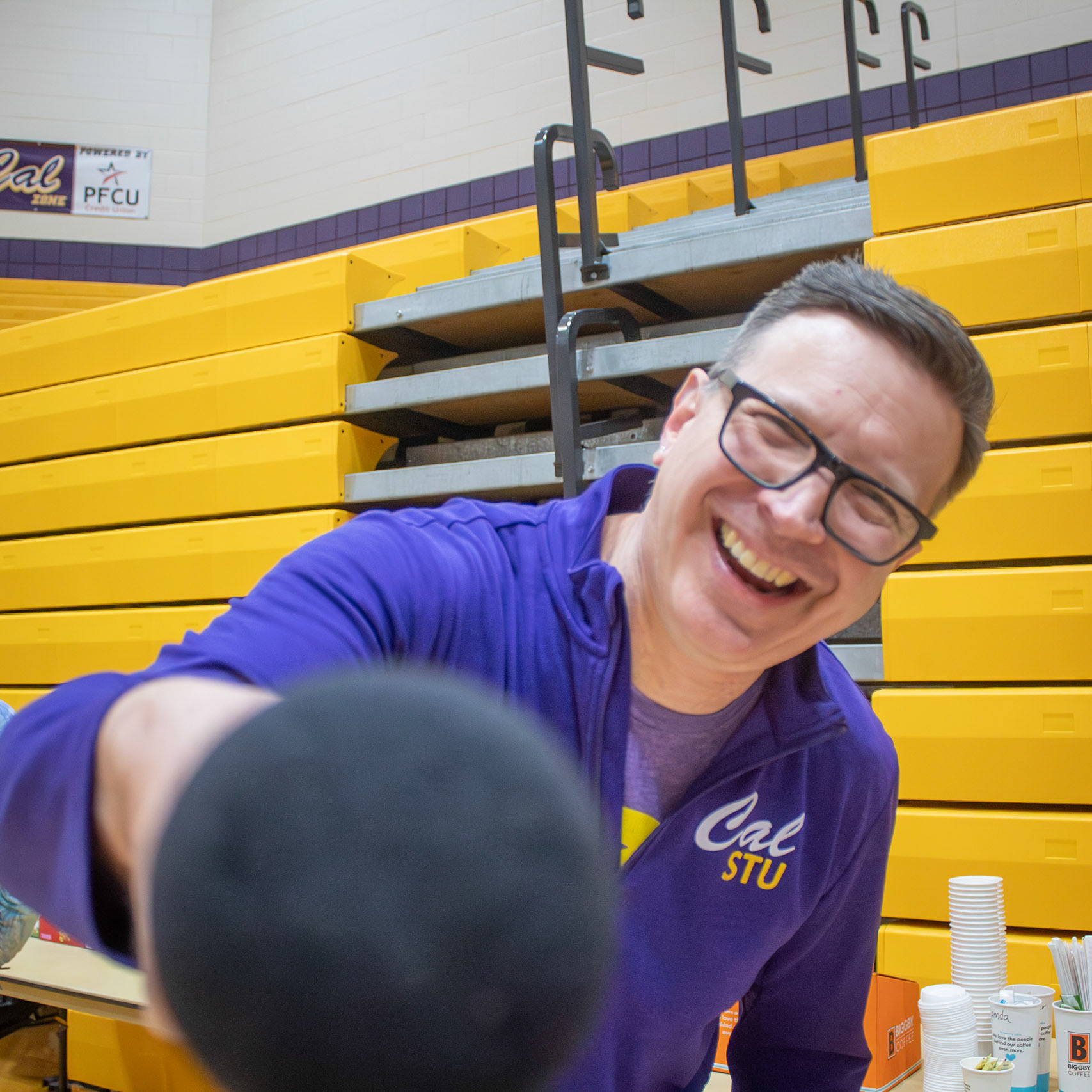Mr. Hoffman stands ready to welcome colleges and assist students in planning their futures. (Photo by Lilli Jackson)