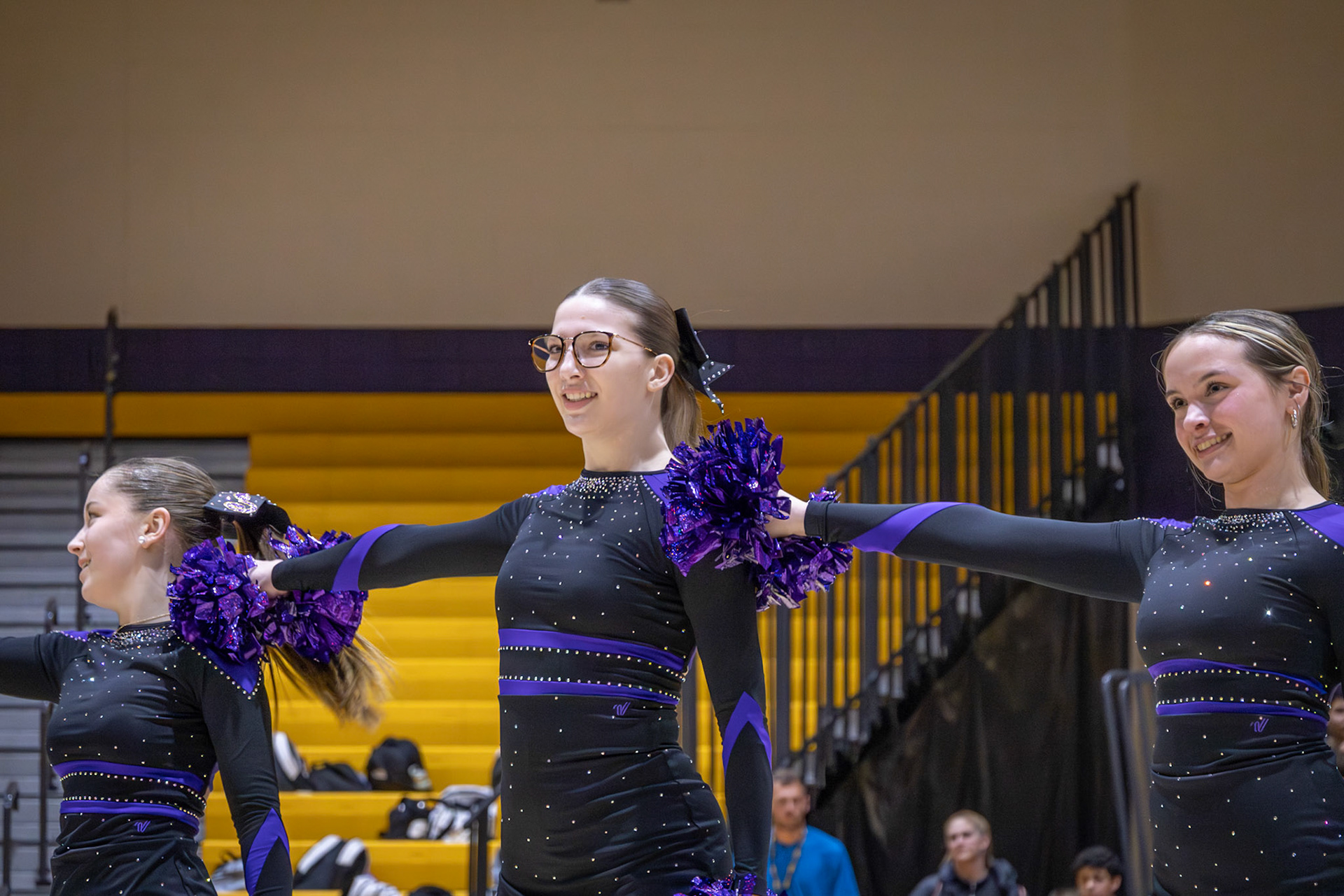 At the Winterfest assembly, Abby Skibinski delivers her final performance after years of hard work and commitment. (Photo by Lilli Jackson)