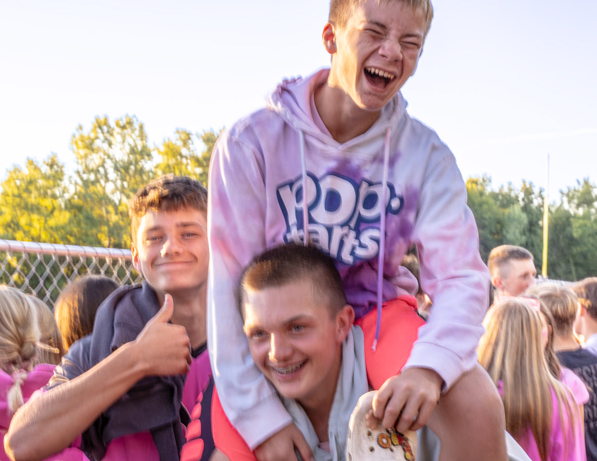 Austin Guider, Henry Bytwork, and Bryson Raffler -- brothers from other mothers. (Photo by Elsha Bytwork)