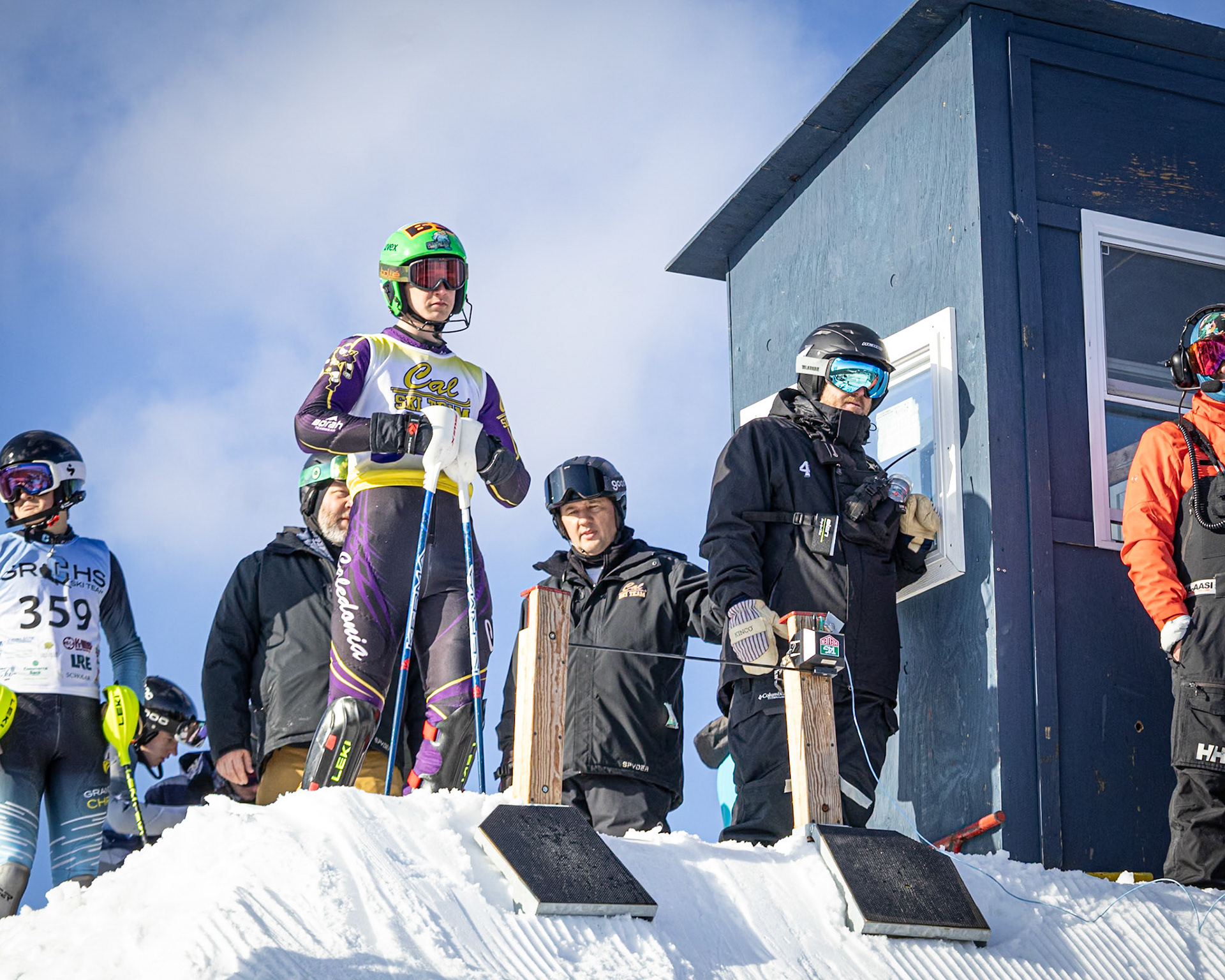 Aidan Brown is focused and ready to launch down the course.(Photo by Justin Harper)