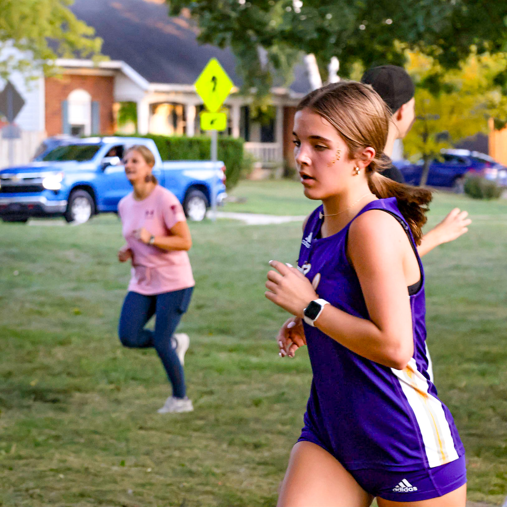 RIVERSIDE RUN Emma Kostelic, completing one of her first cross country meets , striving for another PR. (Photo by Abigail Tava)
