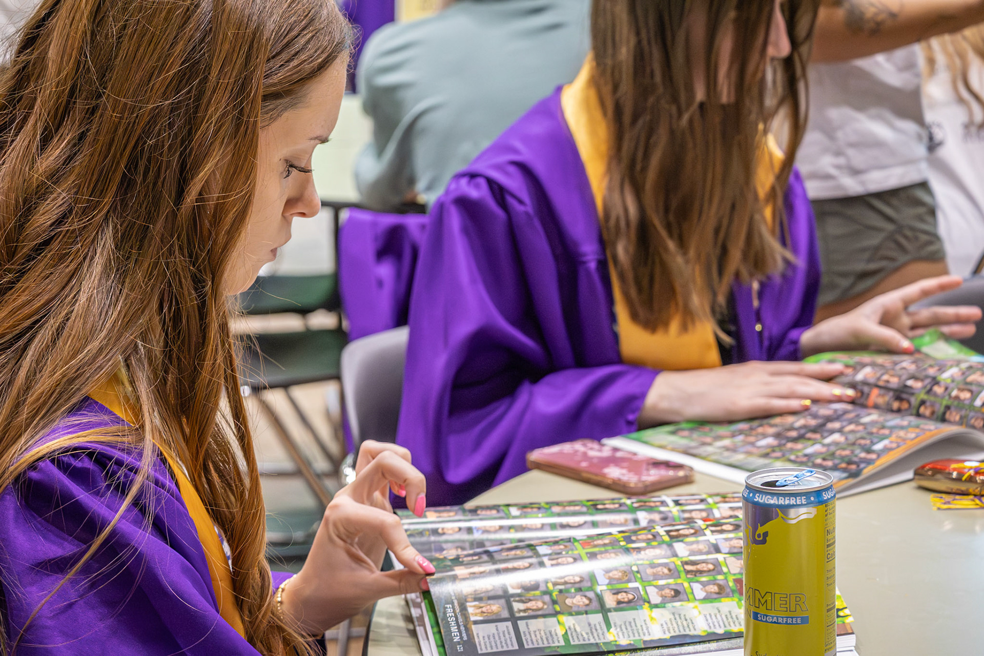 Yearbook distribution at the Senior Breakfast (Photo by Addie Visel)