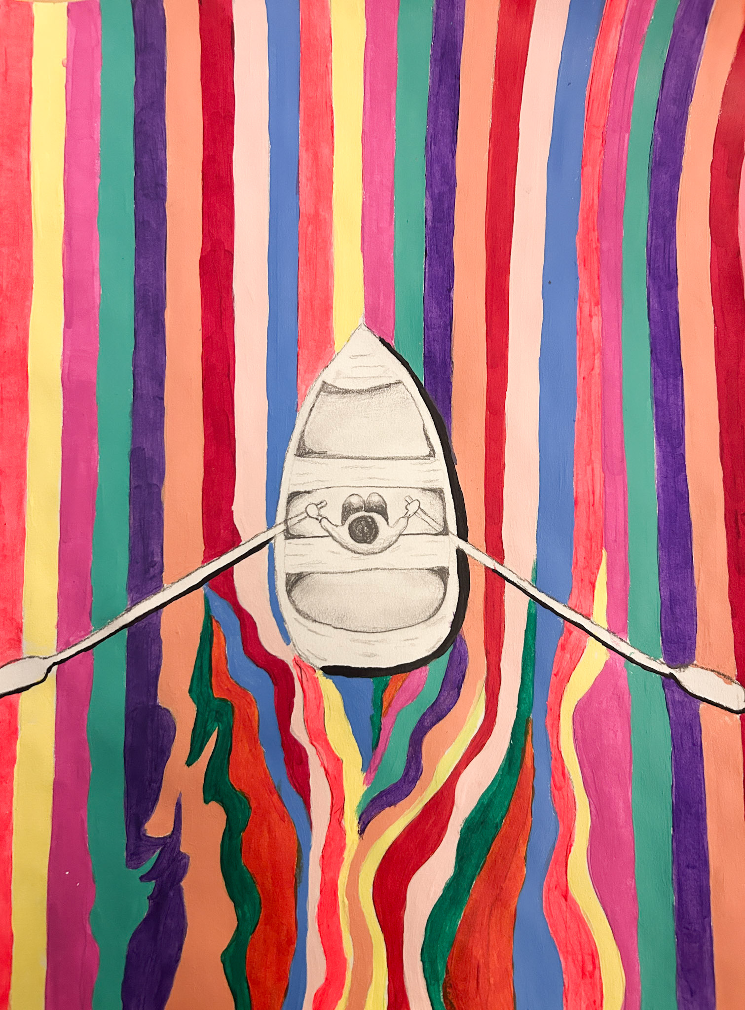 Graphite and Acrylic (Aaliah Montiel)