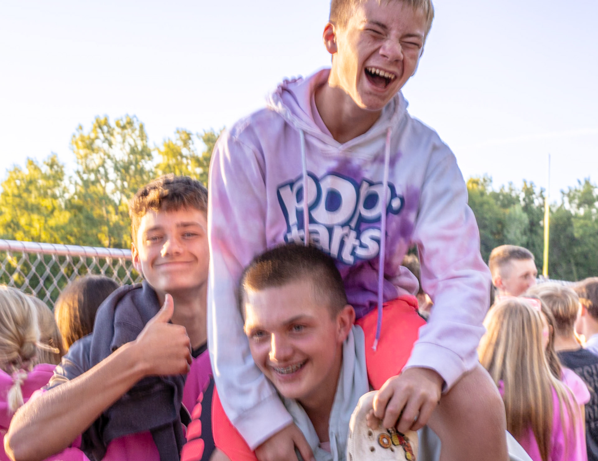 Austin Guider, Henry Bytwork, and Bryson Raffler -- brothers from other mothers. (Photo by Elsha Bytwork)