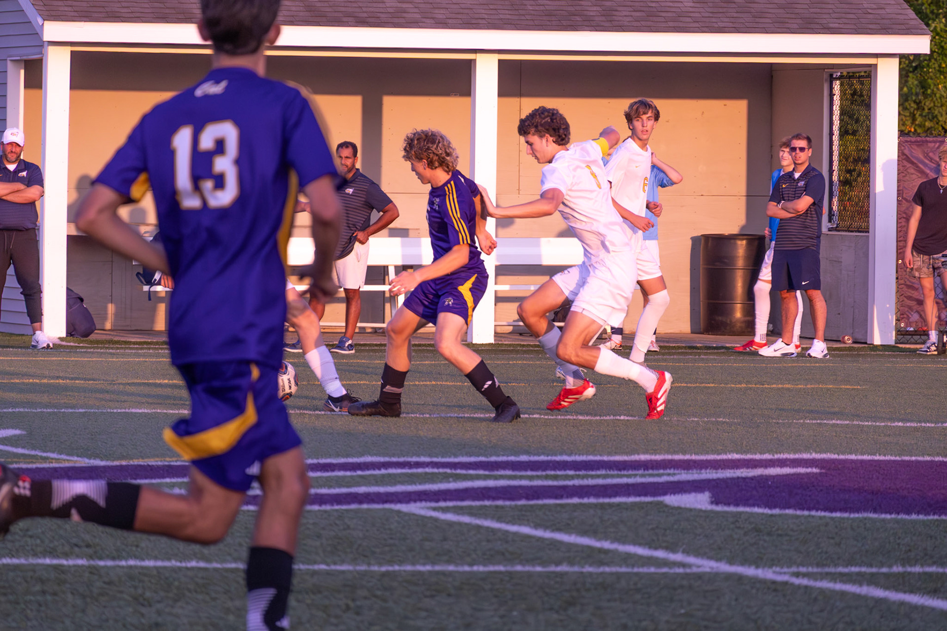 Quentin Raffler is on defense trying to take the ball frm the Wildcats. (Photo by Milana Rico)