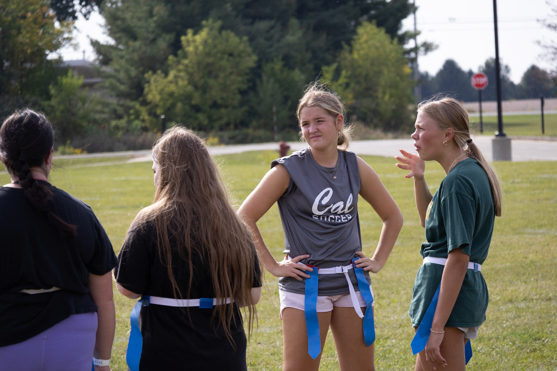 THE LINE! Kortney Muller knows there’s no rest at the line—every play, every rush counts. (Photo by Jaren King)