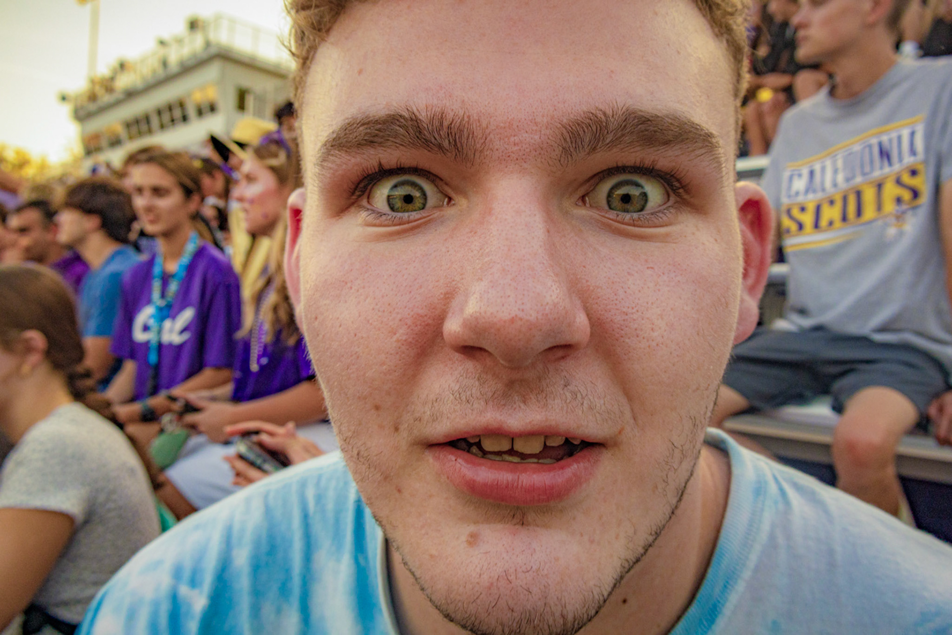 Nolan Fitzgerald demonstrates his playful demeanor. (Photo by Joseph Dunn)