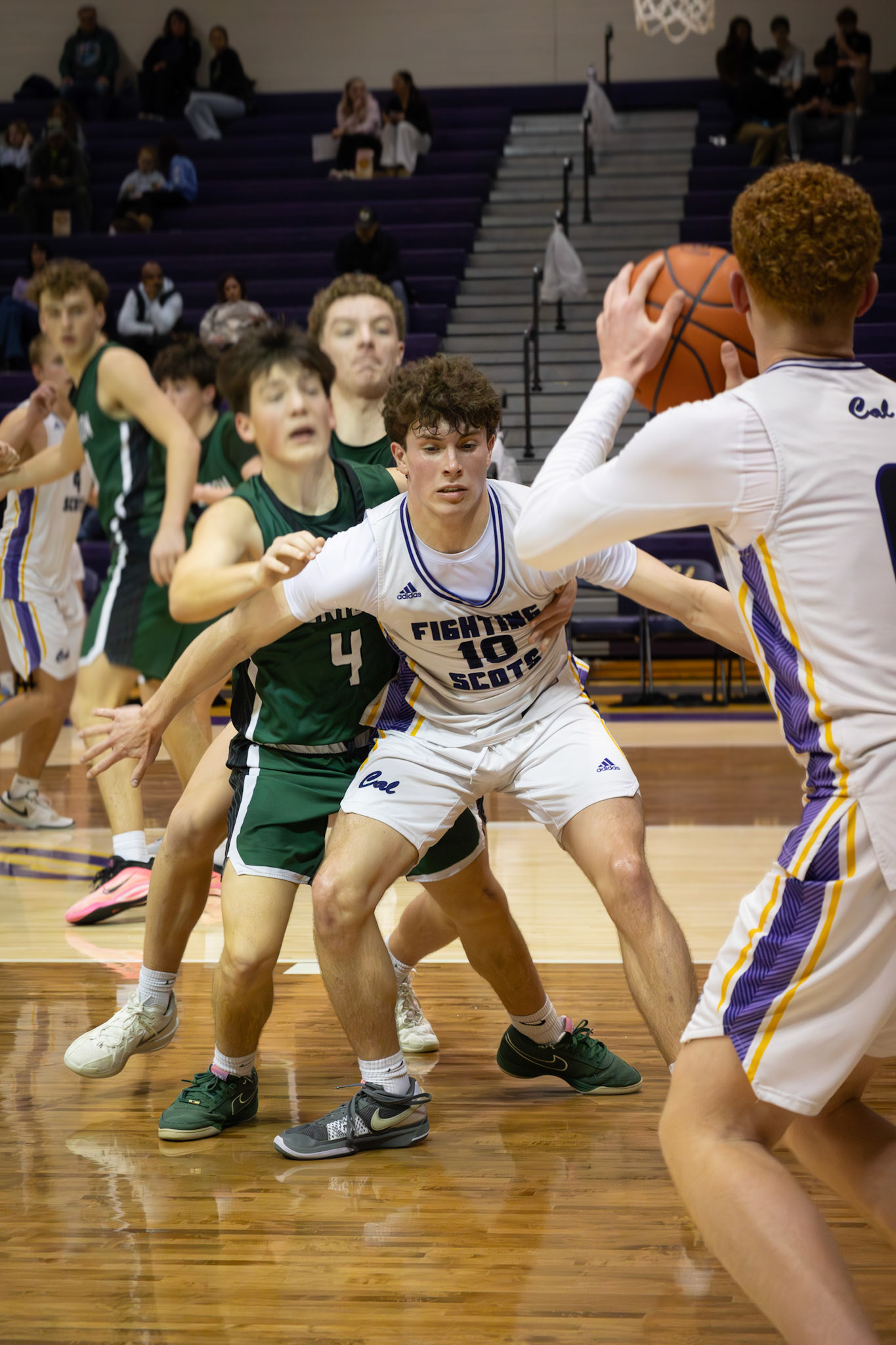 Logan Pratt’s strong defense sets up Owen Bloemers to score. (Photo by Adi Malvankar)