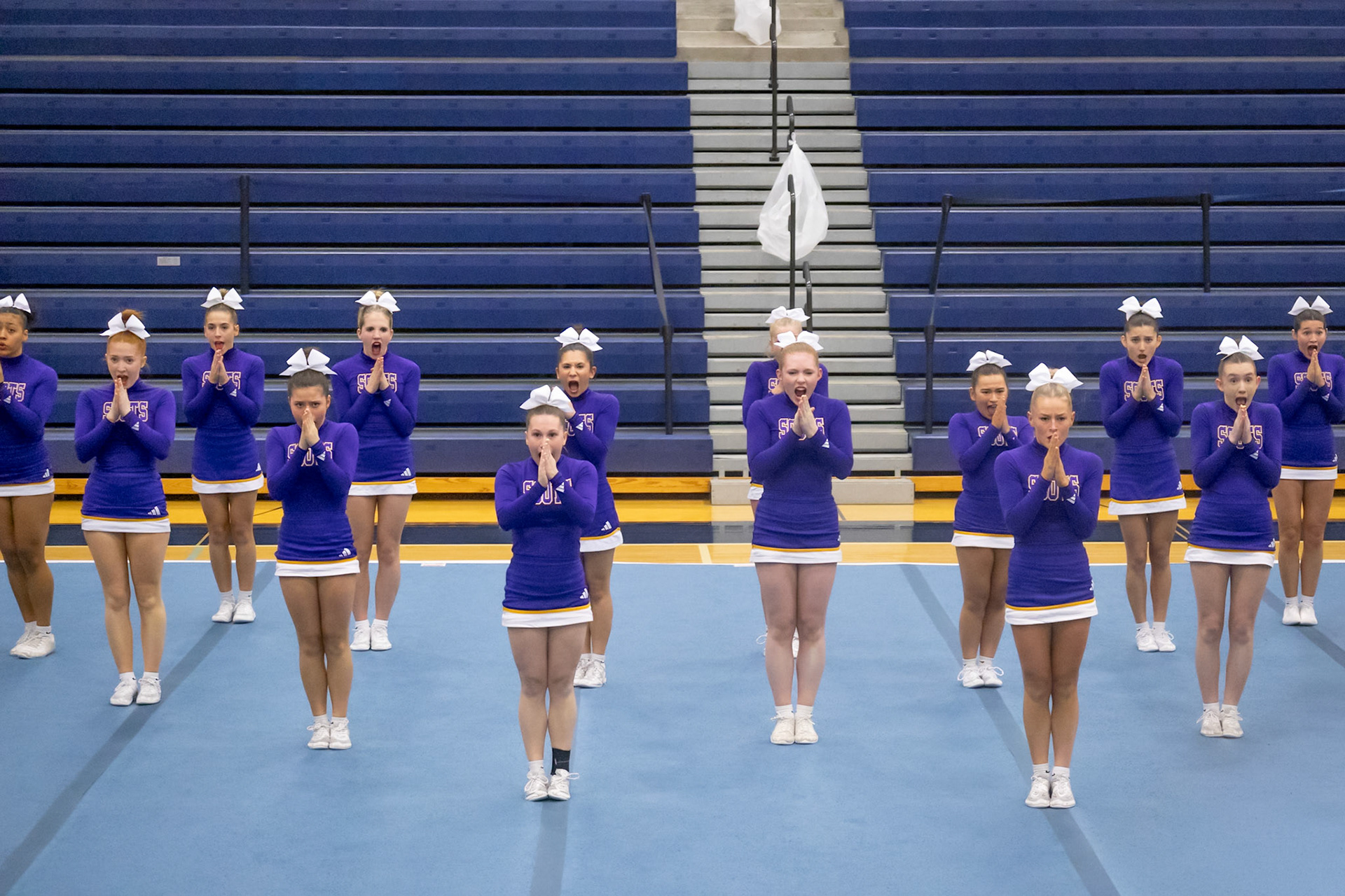 After months of practice, the squad shines in the Round 1. (Photo by Lilli Jackson)