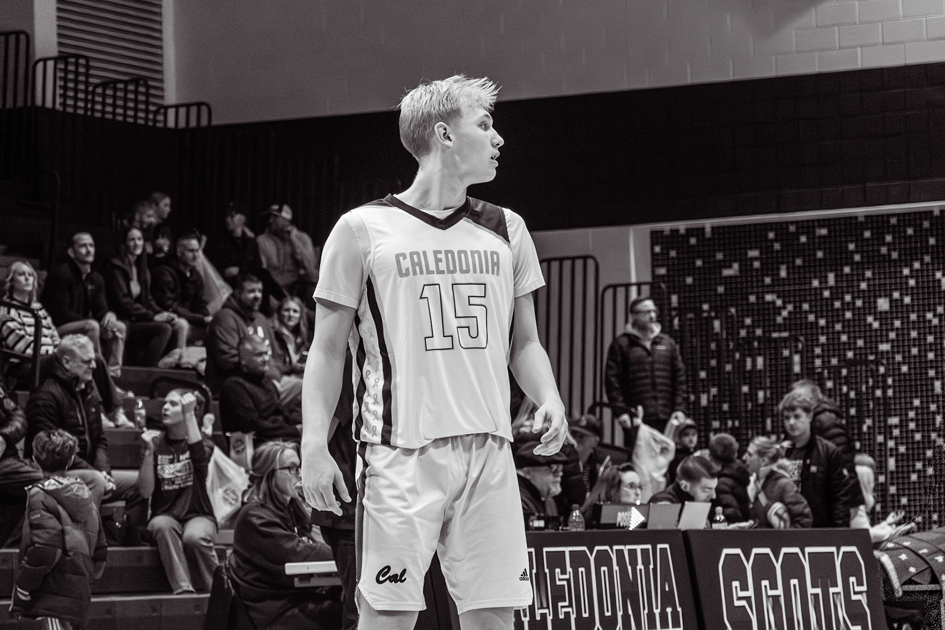 Bryce Backus waits for the play to devolop. (Photo by Aaron Pyper)