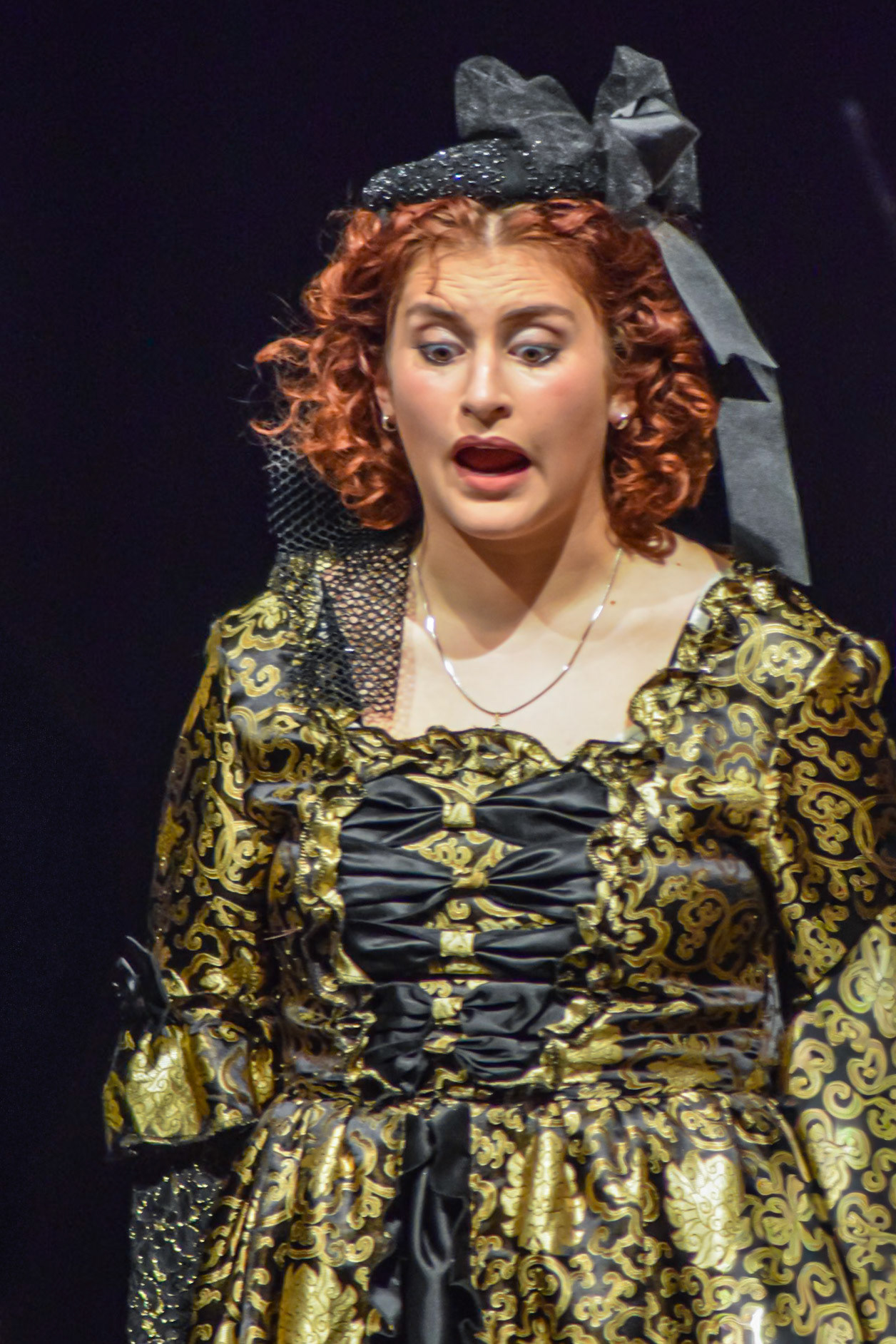 SPELLBOUND Abigail Wilkes, playing the Enchantress, brings the stage to life with a single expression during the costume parade. (Photo by Ollie Fox)