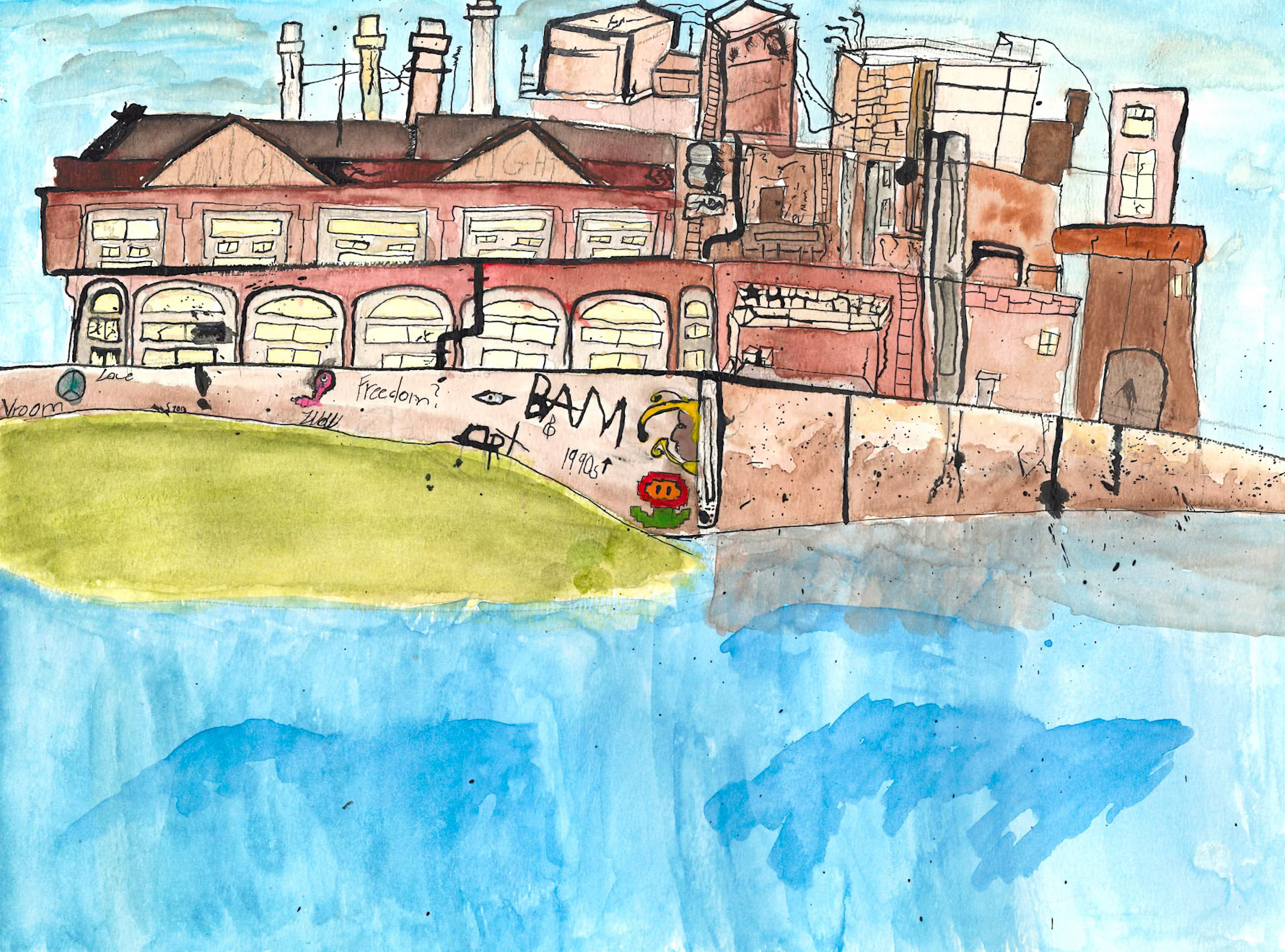 Ink and Watercolor (Lillian VanStrein)